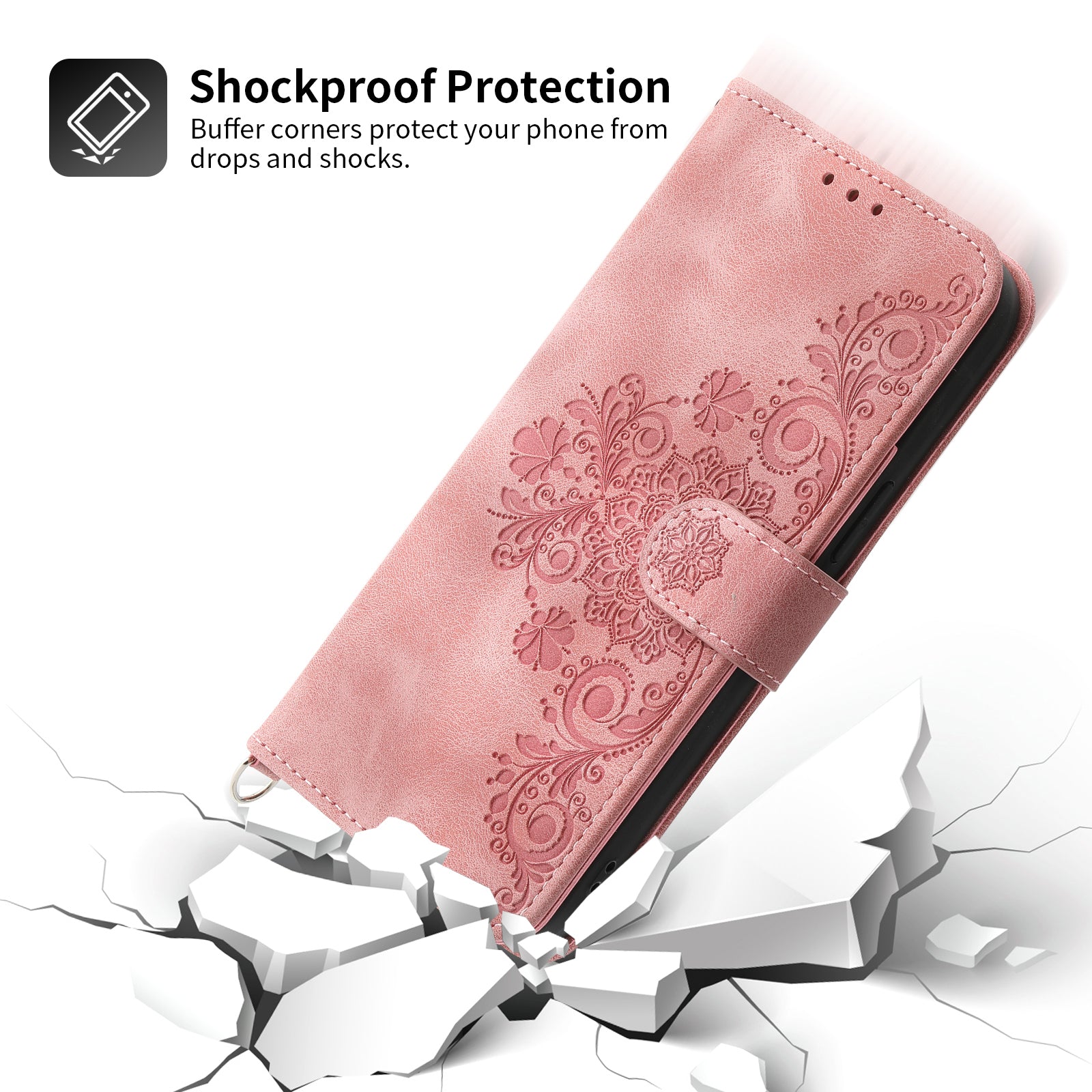 For Motorola Moto G Stylus 5G (2024) Leather Case with 2 Straps Flower Pattern Wallet Crossbody Phone Cover