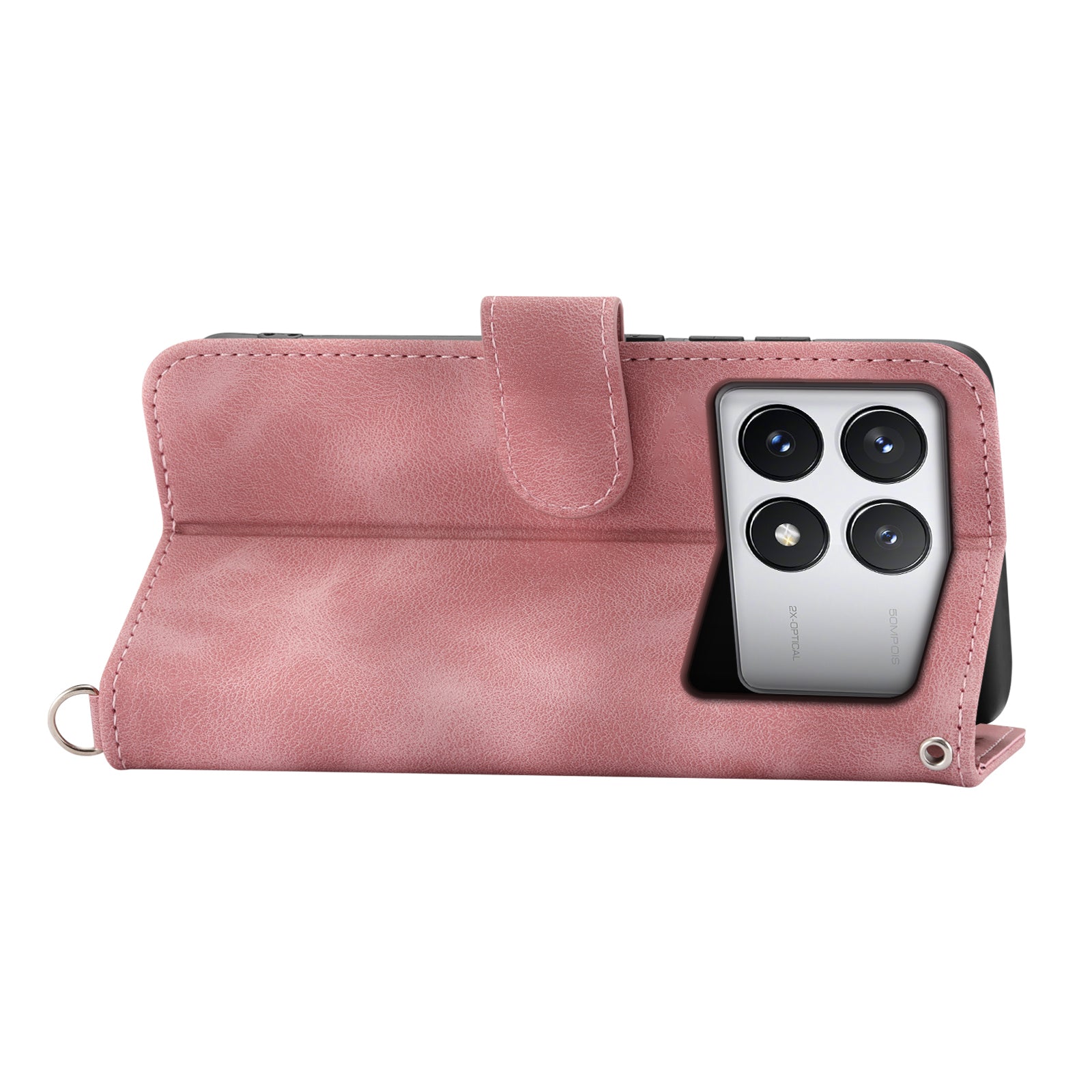 For Xiaomi Redmi K70E 5G / Xiaomi Poco X6 Pro 5G Crossbody Leather Cover Flower Pattern Wallet Case with 2 Straps
