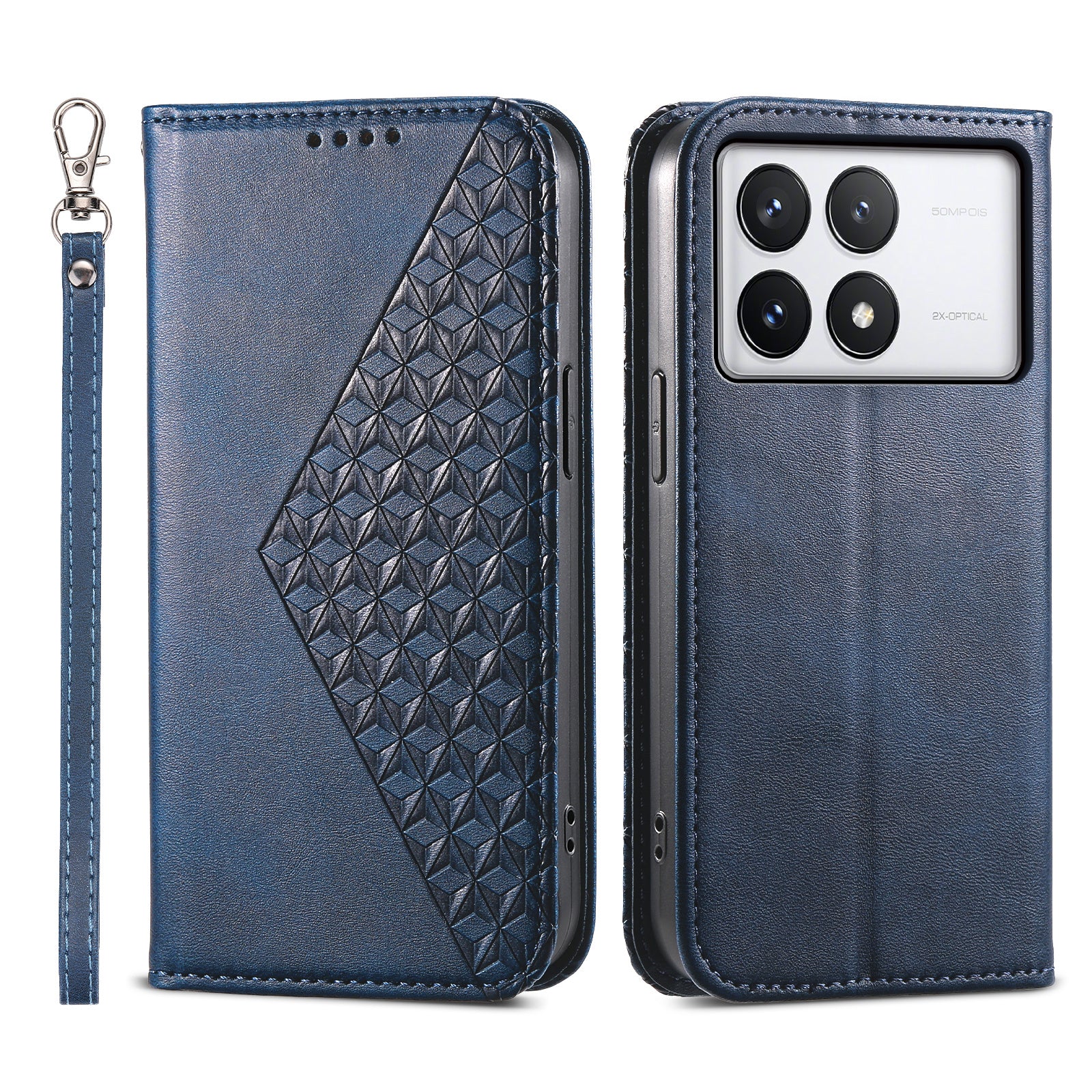 For Xiaomi Redmi K70E 5G / Poco X6 Pro 5G Imprinted Wallet Phone Stand Case PU Leather+TPU Cell Phone Cover