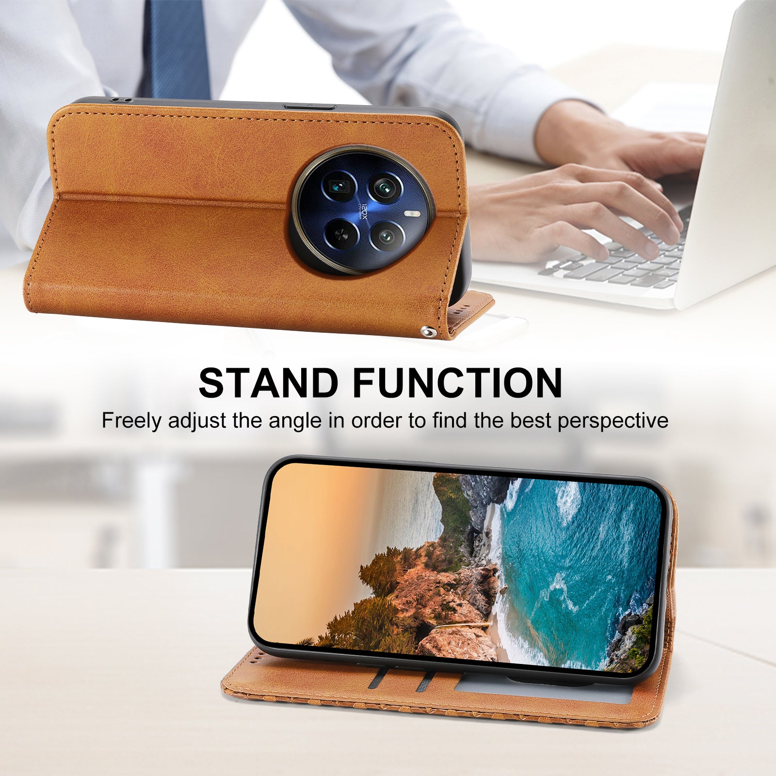 For Realme 12 Pro 5G / Realme 12 Pro+ 5G Case Rhombus Imprinted PU Leather+TPU Phone Cover