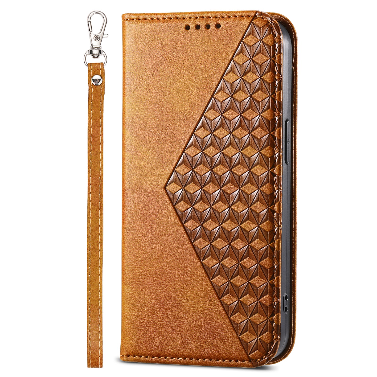 For Realme 12 Pro 5G / Realme 12 Pro+ 5G Case Rhombus Imprinted PU Leather+TPU Phone Cover