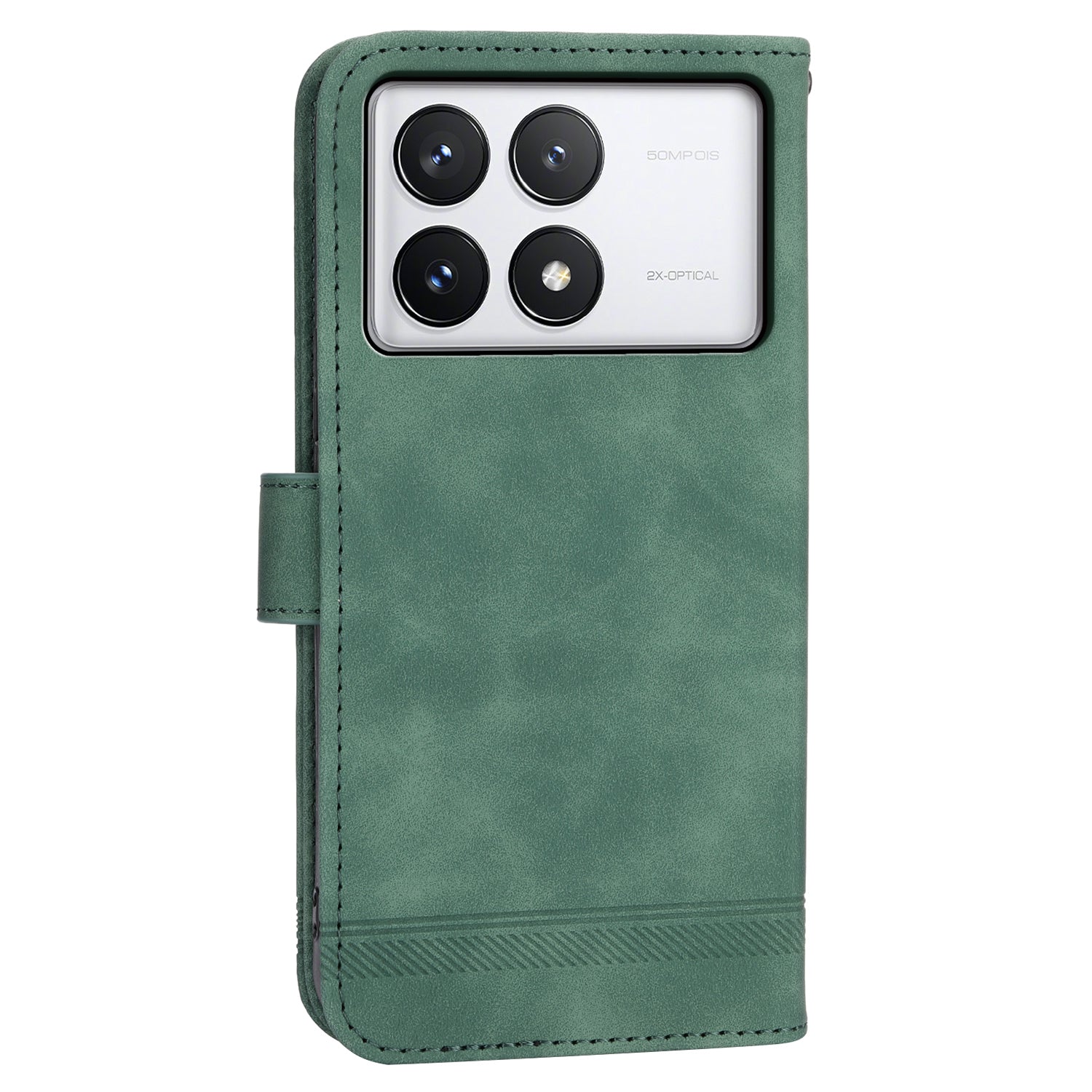 DIERFENG DF-03 Flip Phone Cover for Xiaomi Redmi K70E 5G / Poco X6 Pro 5G Lines Imprinted Wallet Stand Mobile Leather Case
