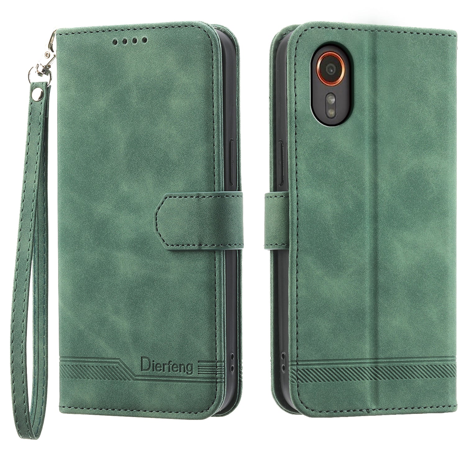 DIERFENG DF-03 for Samsung Galaxy Xcover7 Cases Imprinted Wallet Stand Mobile Leather Case
