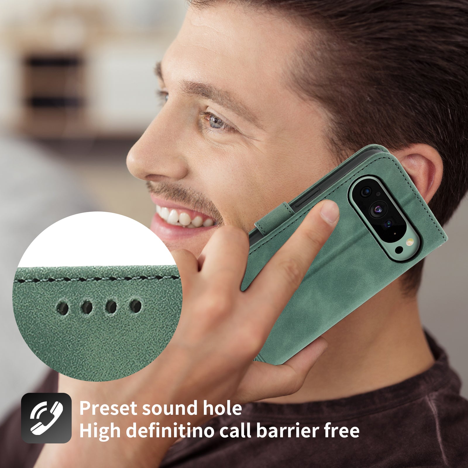 DIERFENG DF-03 Phone Cover for Google Pixel 9 Imprinted Wallet Leather Phone Stand Case