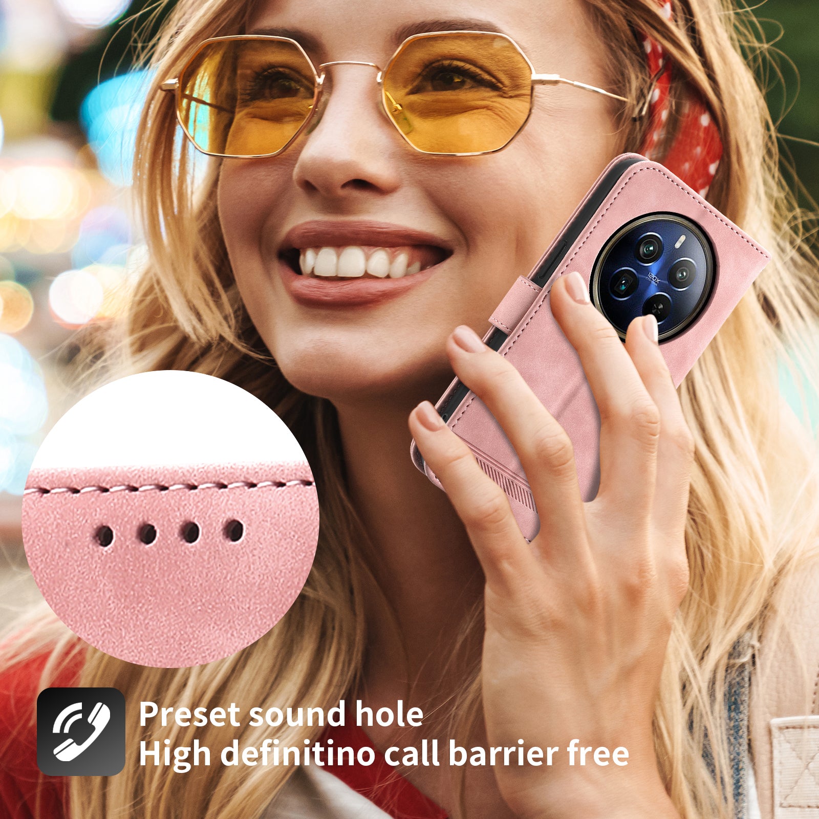 DIERFENG DF-03 Phone Stand Cover for Realme 12 Pro+ 5G / 12 Pro 5G Lines Imprinted Wallet Leather Case