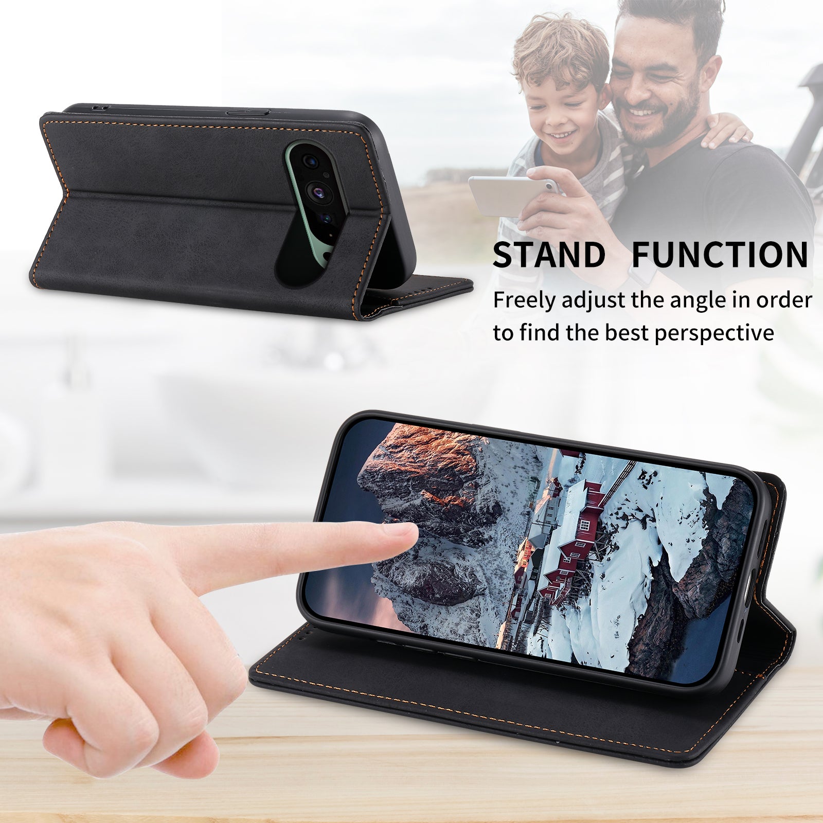 DF-05 For Google Pixel 9 Wallet Phone Case Anti-Drop Leather Flip Cover