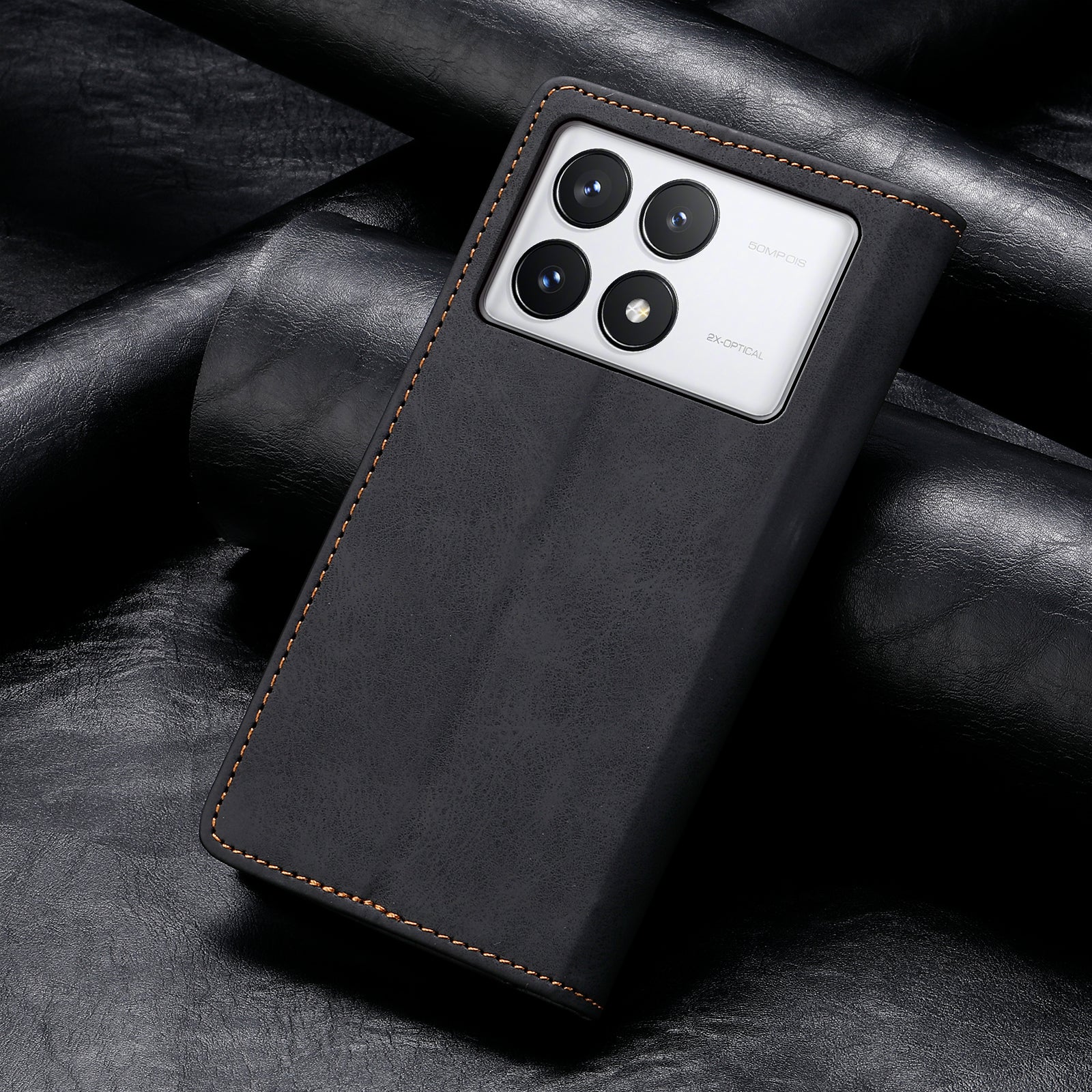 DF-05 For Xiaomi Poco X6 Pro 5G / Redmi K70E 5G Case RFID Blocking Leather Wallet Phone Cover