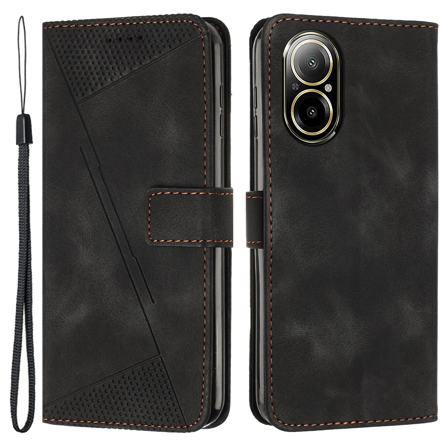For Realme C67 4G Leather Flip Wallet Case Magnetic Card Slots Phone Cover