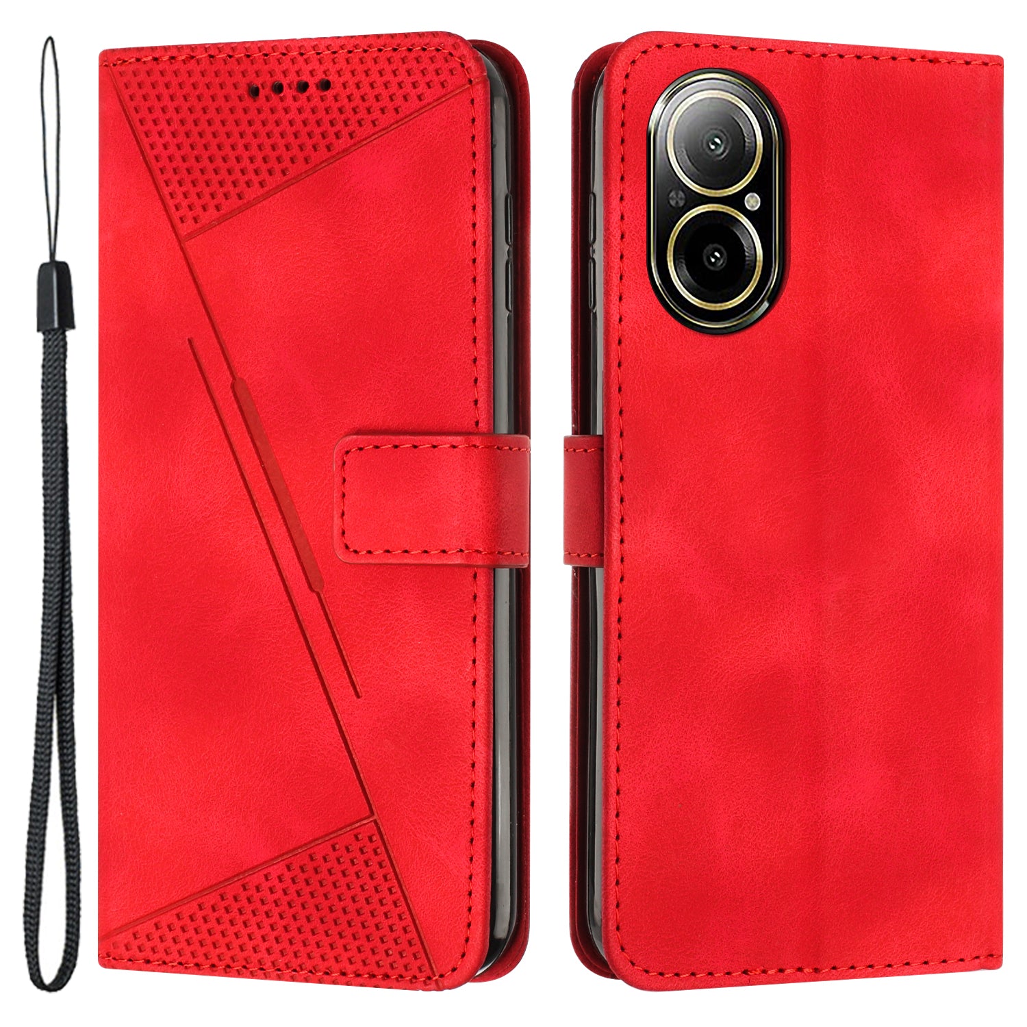 For Realme C67 4G Leather Flip Wallet Case Magnetic Card Slots Phone Cover