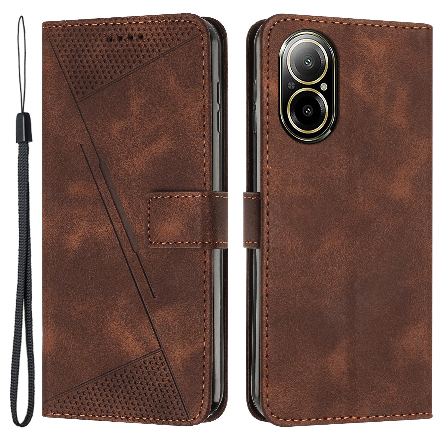 For Realme C67 4G Leather Flip Wallet Case Magnetic Card Slots Phone Cover