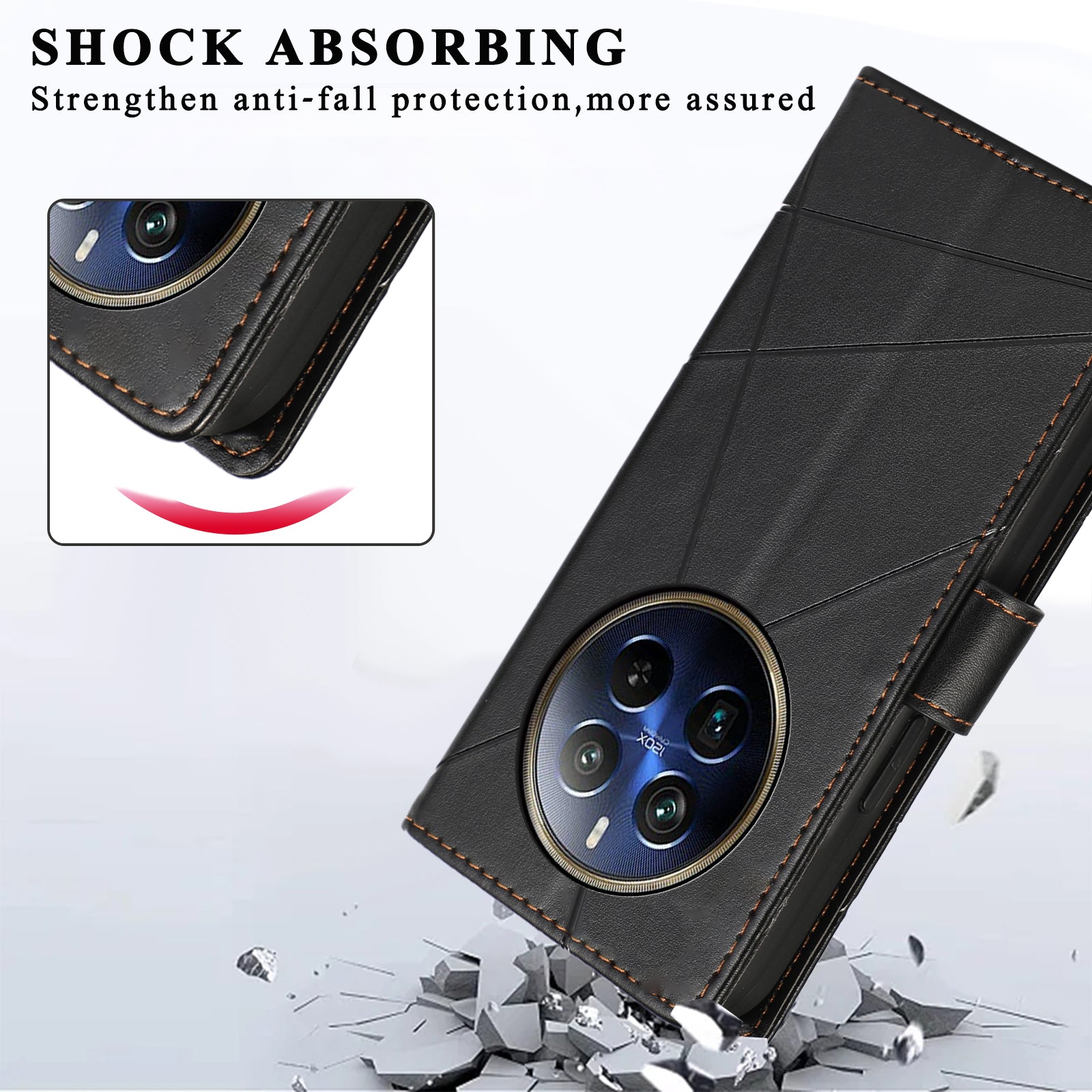DF-06 For Realme 12 Pro 5G / 12 Pro+ 5G Wallet Case PU Leather Line Imprinted Flip Phone Cover