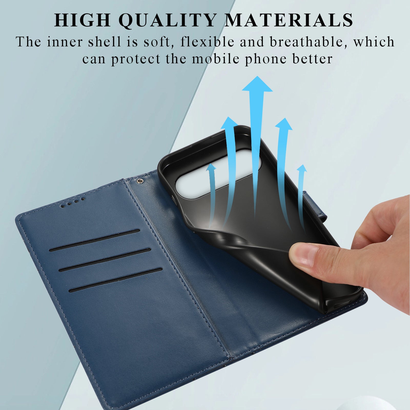DF-06 For Google Pixel 9 Wallet Case PU Leather Line Imprinted Flip Phone Protector