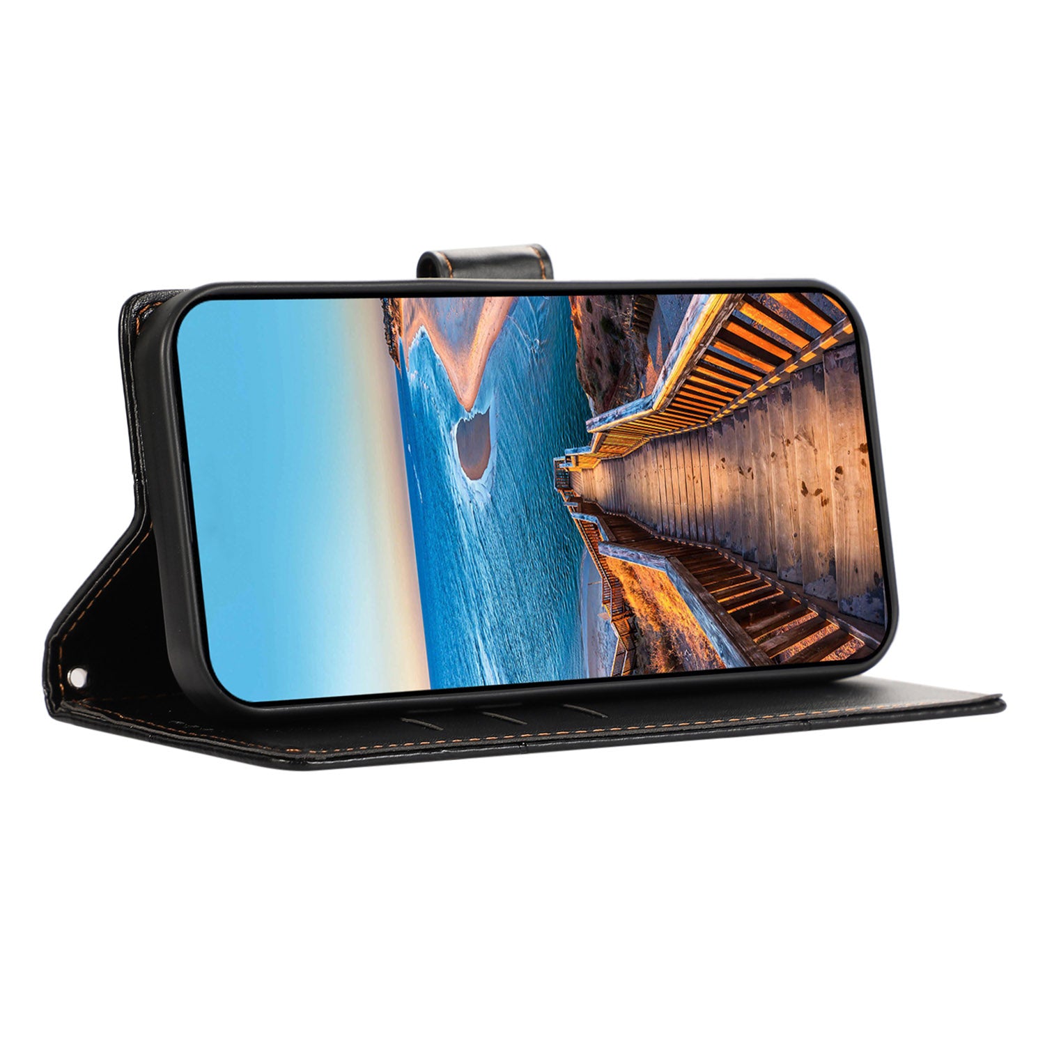 DF-06 For Google Pixel 9 Pro Protective Case Line Imprinted PU Leather Wallet Phone Cover