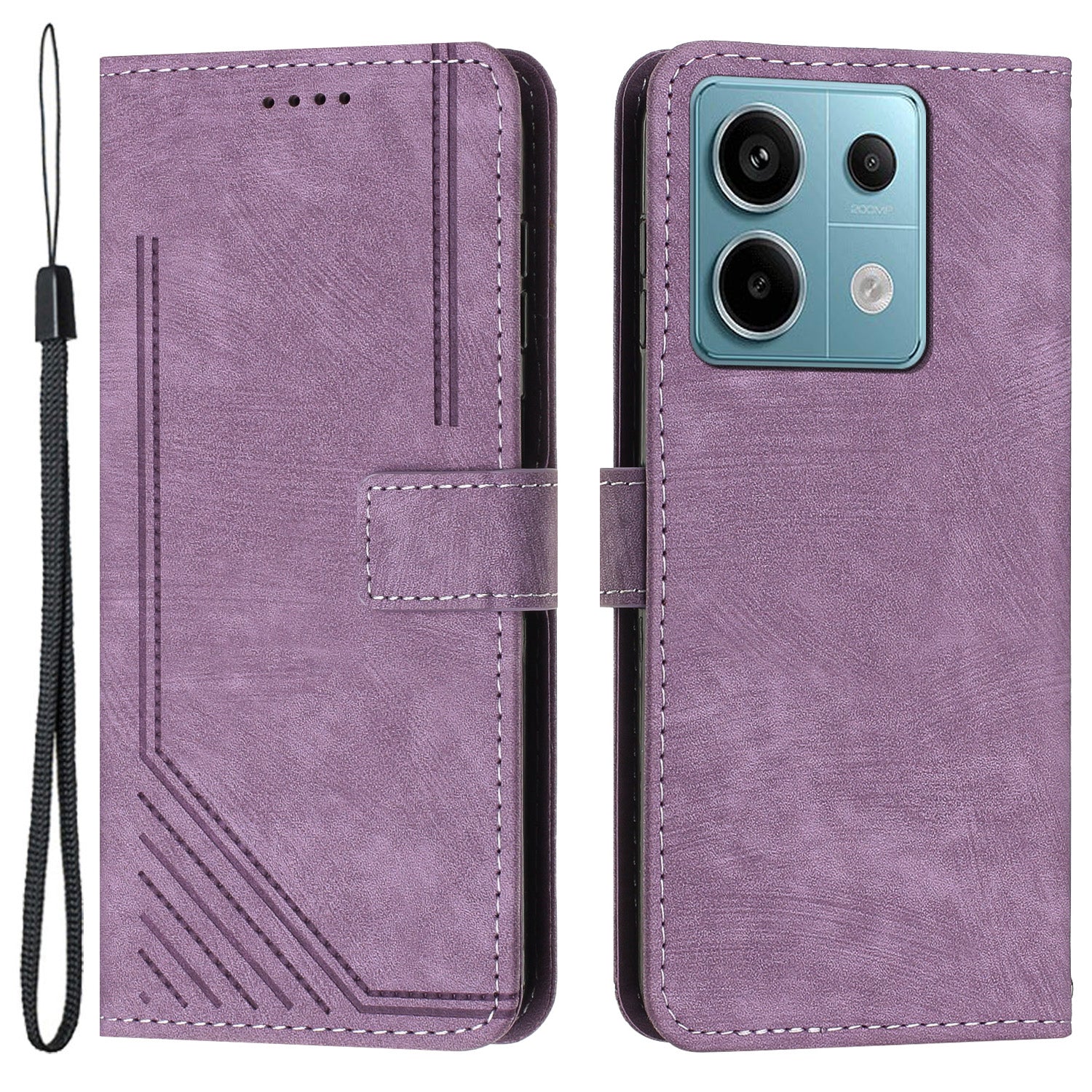 For Xiaomi Redmi Note 13 Pro 4G / Poco M6 Pro 4G Case Leather Skin Touch Feeling Phone Cover