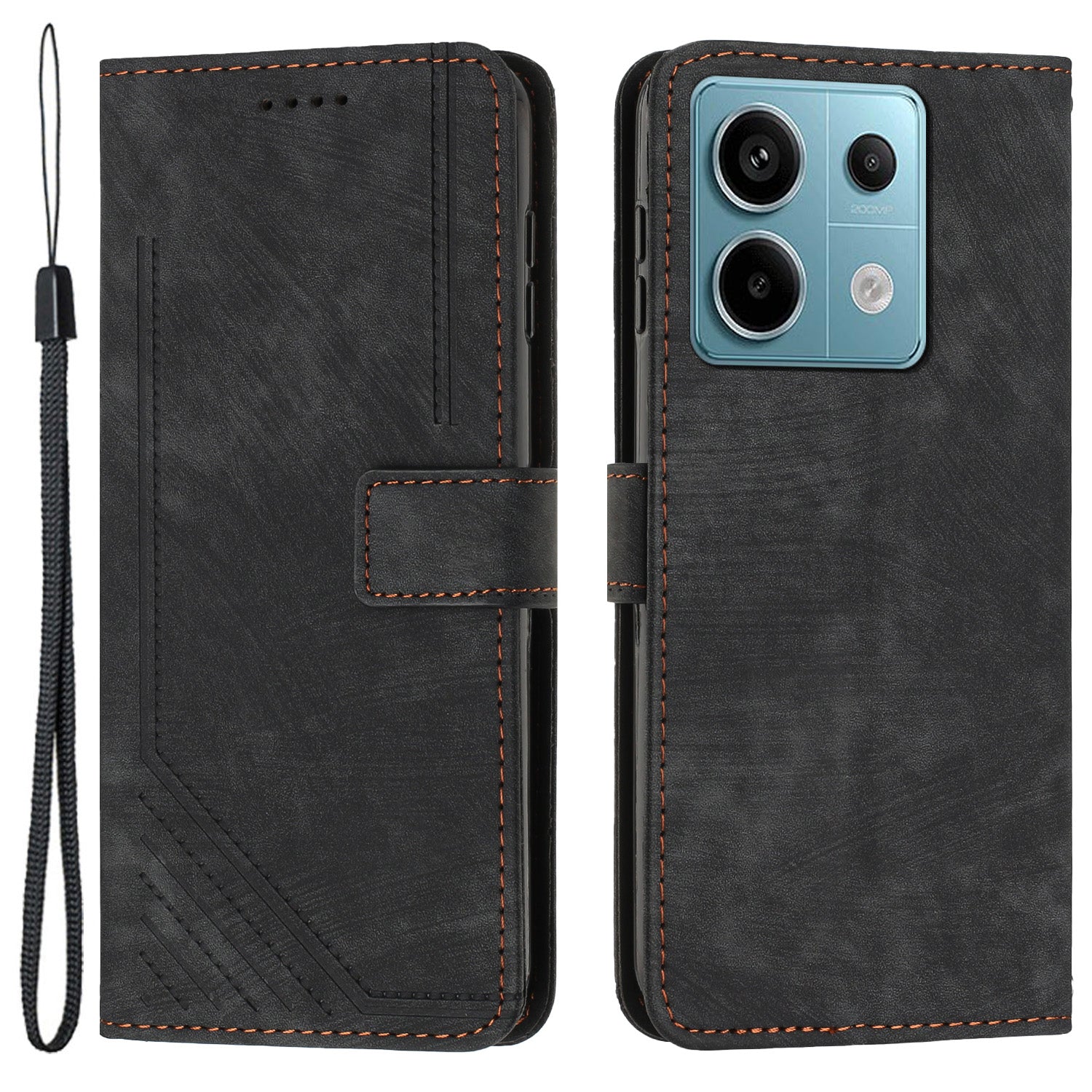 For Xiaomi Redmi Note 13 Pro 4G / Poco M6 Pro 4G Case Leather Skin Touch Feeling Phone Cover