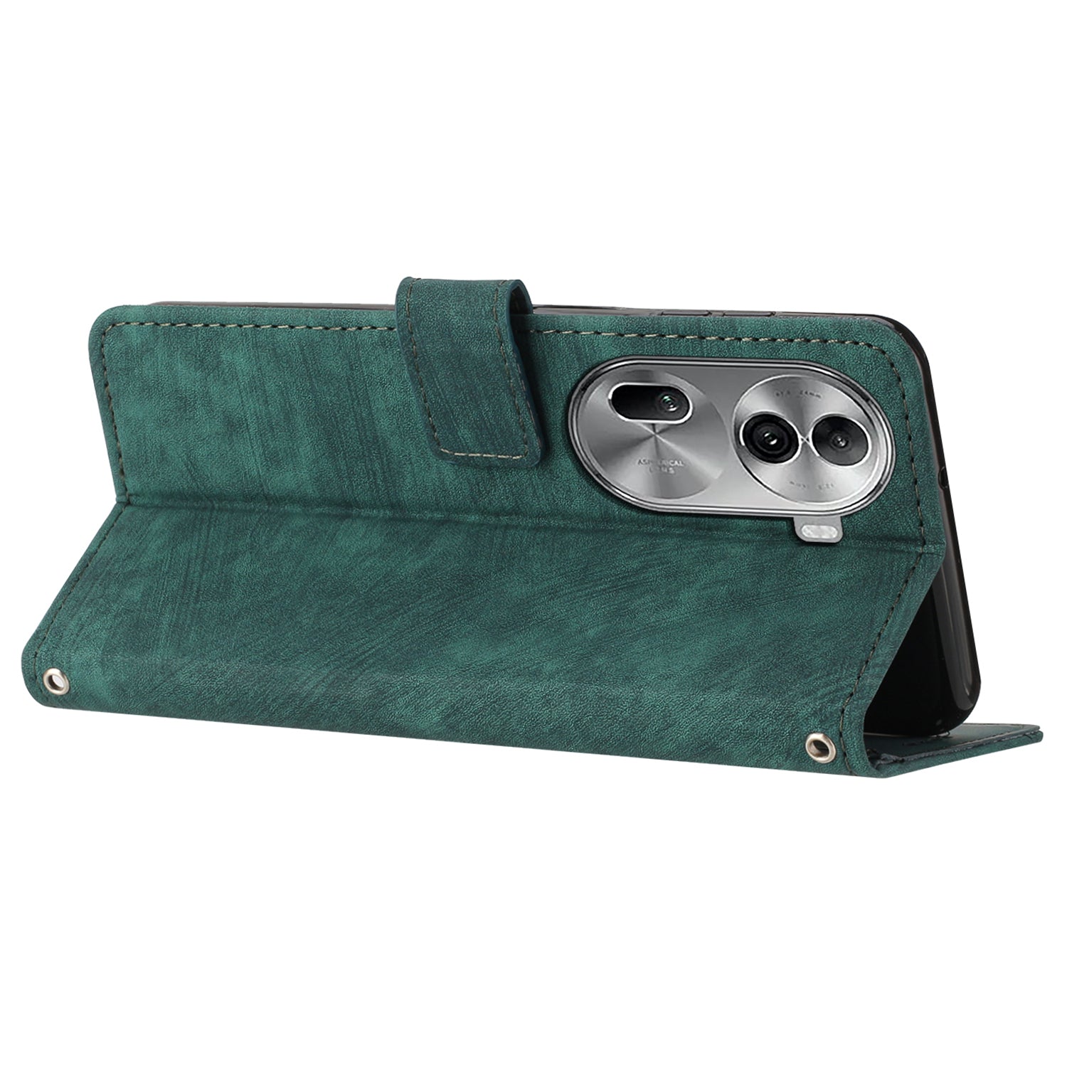 For Oppo Reno11 Pro 5G (Global) / Reno11 (China) 5G Case Lines Imprinted PU Leather Phone Cover