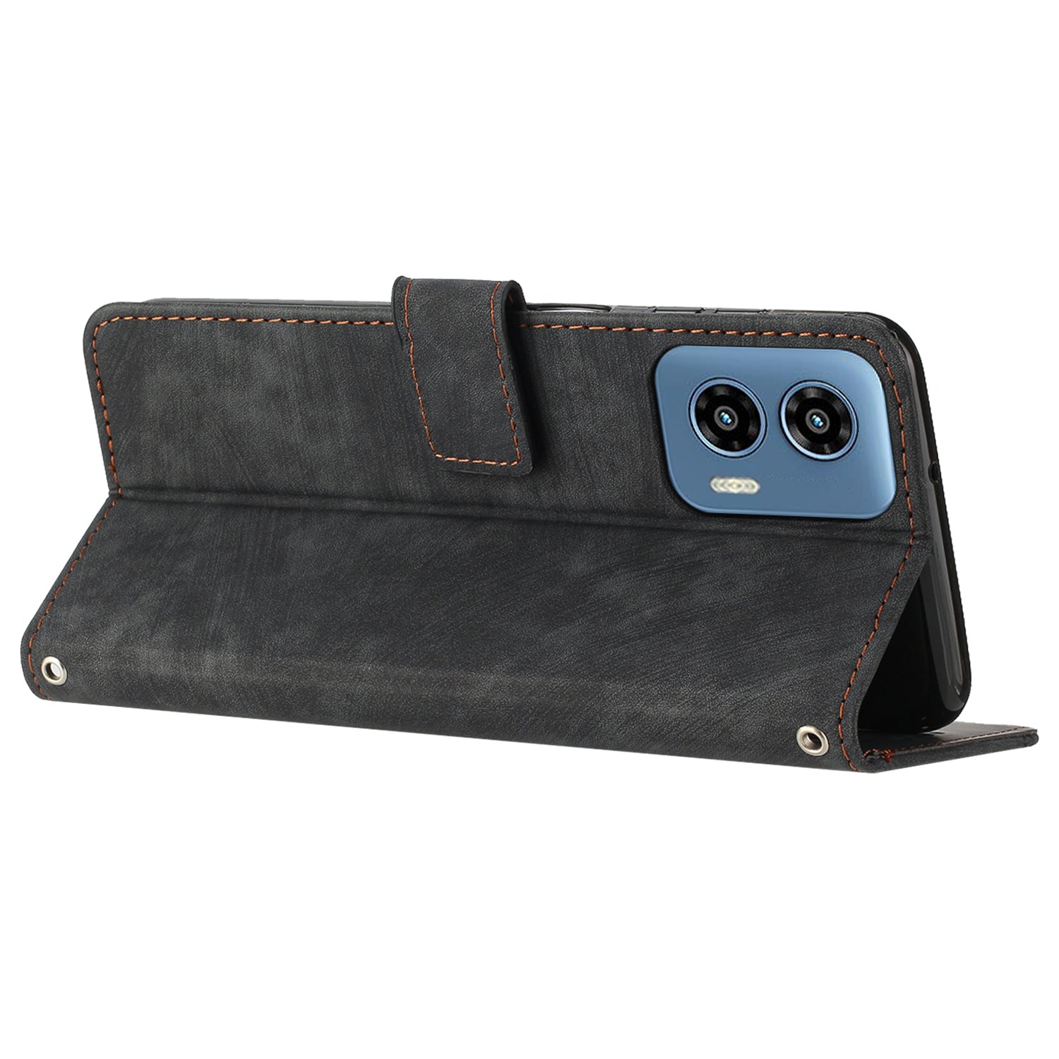 For Motorola Moto G Play 5G (2024) / Moto G 5G (2024) Case PU Leather Lines Imprinted Phone Wallet Cover