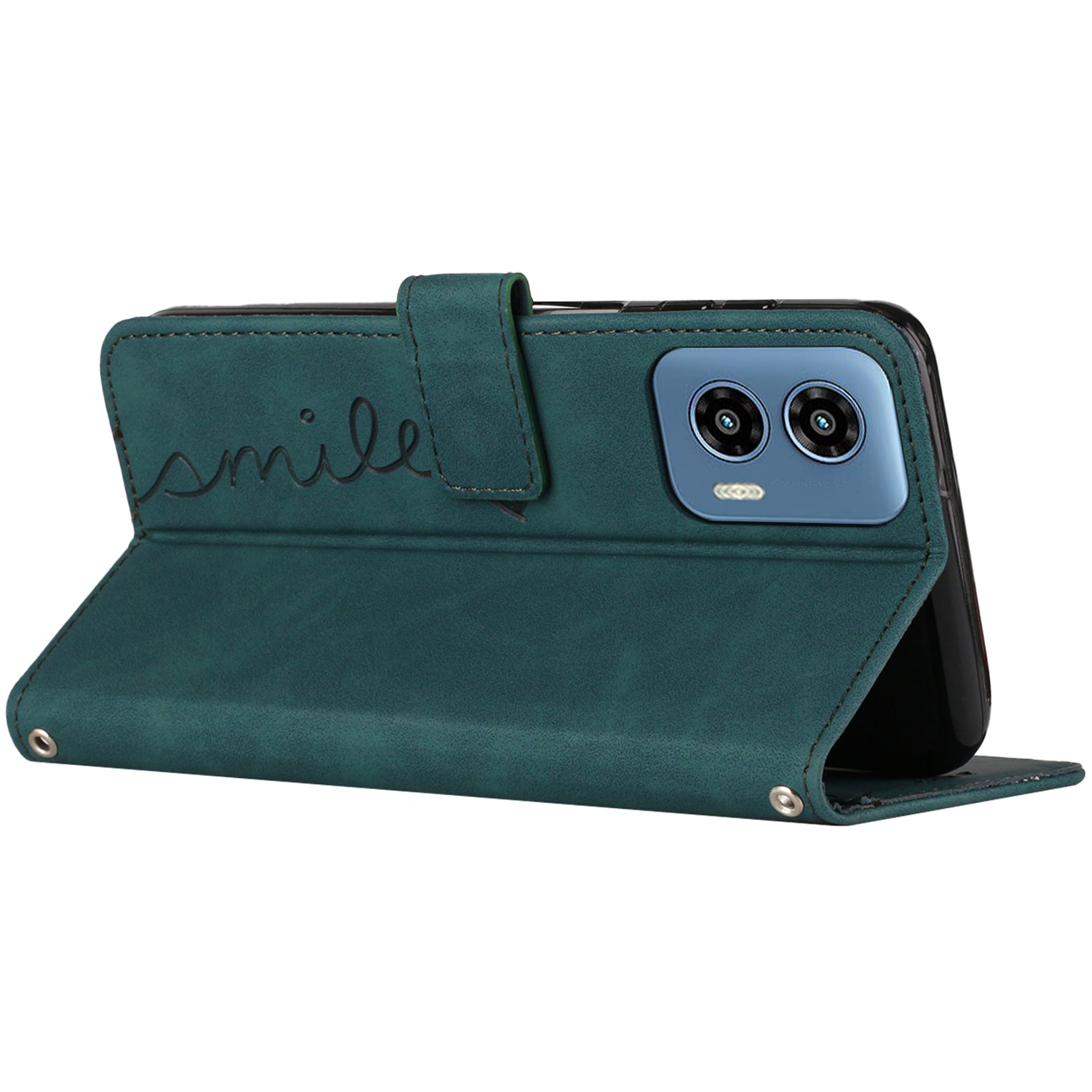 For Motorola Moto G34 5G Phone Case Heart Shape PU Leather Wallet Cover