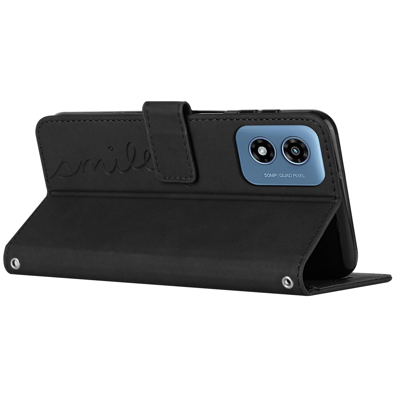 For Motorola Moto G04 4G / G24 4G Case with Card Holder PU Leather Viewing Stand Phone Cover