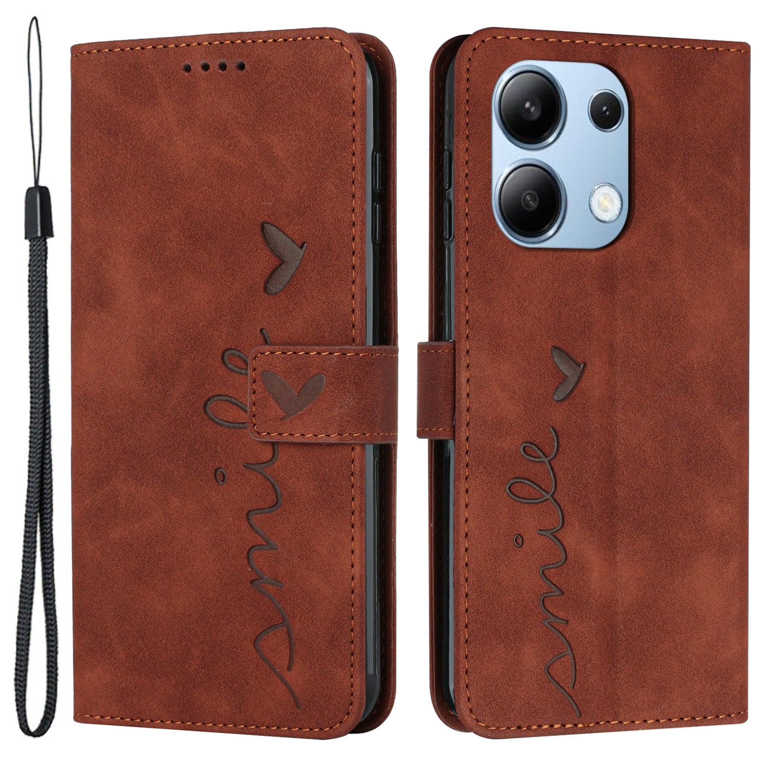 For Xiaomi Redmi Note 13 4G Case Handbag PU Leather Wallet Phone Cover