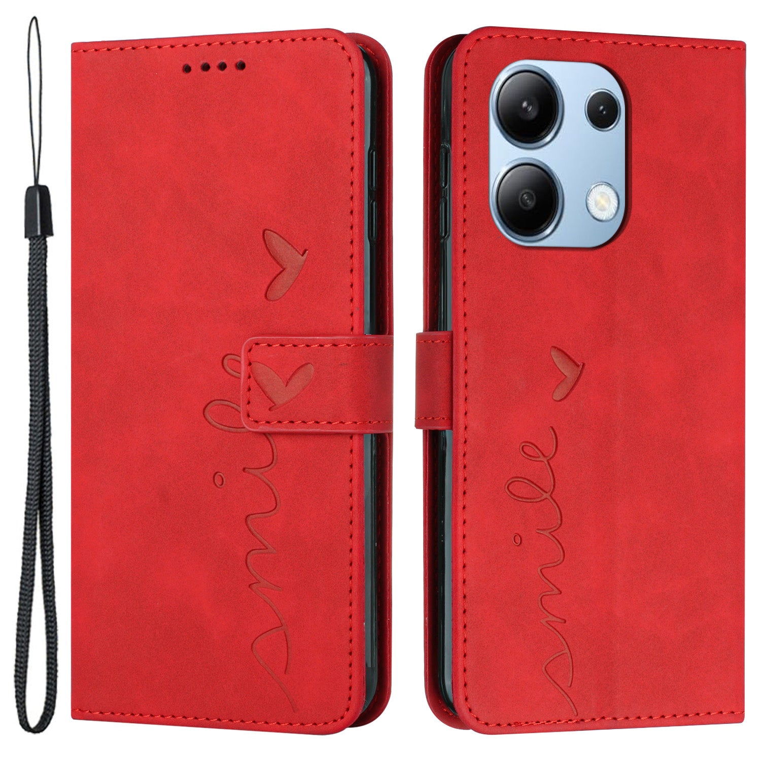 For Xiaomi Redmi Note 13 4G Case Handbag PU Leather Wallet Phone Cover
