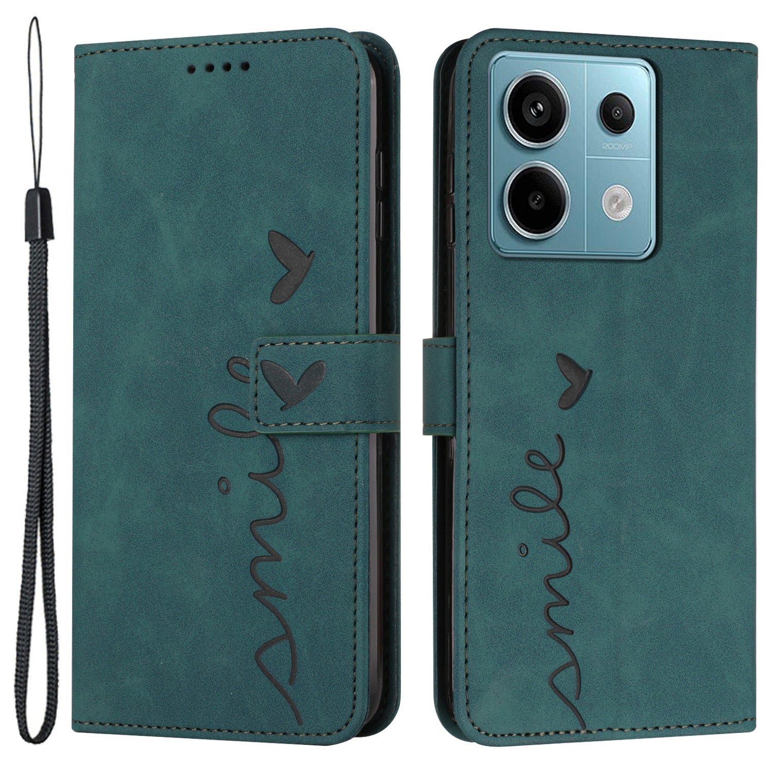 For Xiaomi Redmi Note 13 Pro 4G / Poco M6 Pro 4G Case Imprinted PU Leather Stand Phone Cover