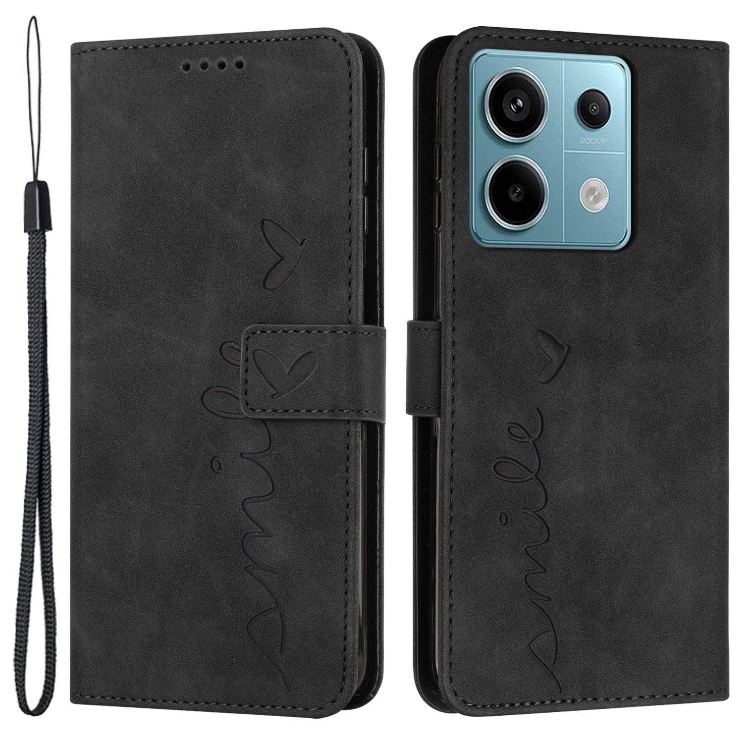 For Xiaomi Redmi Note 13 Pro 4G / Poco M6 Pro 4G Case Imprinted PU Leather Stand Phone Cover