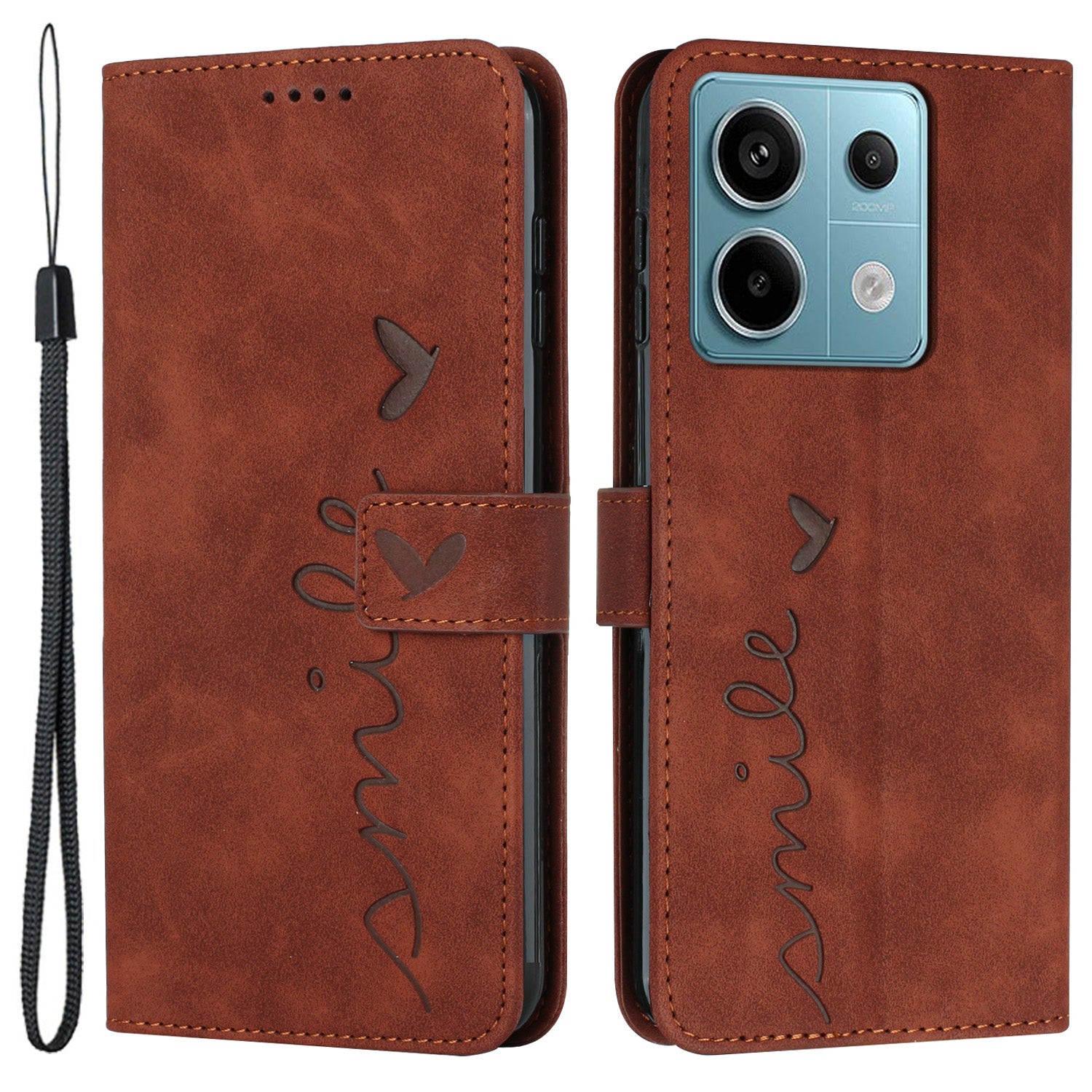 For Xiaomi Redmi Note 13 Pro 4G / Poco M6 Pro 4G Case Imprinted PU Leather Stand Phone Cover