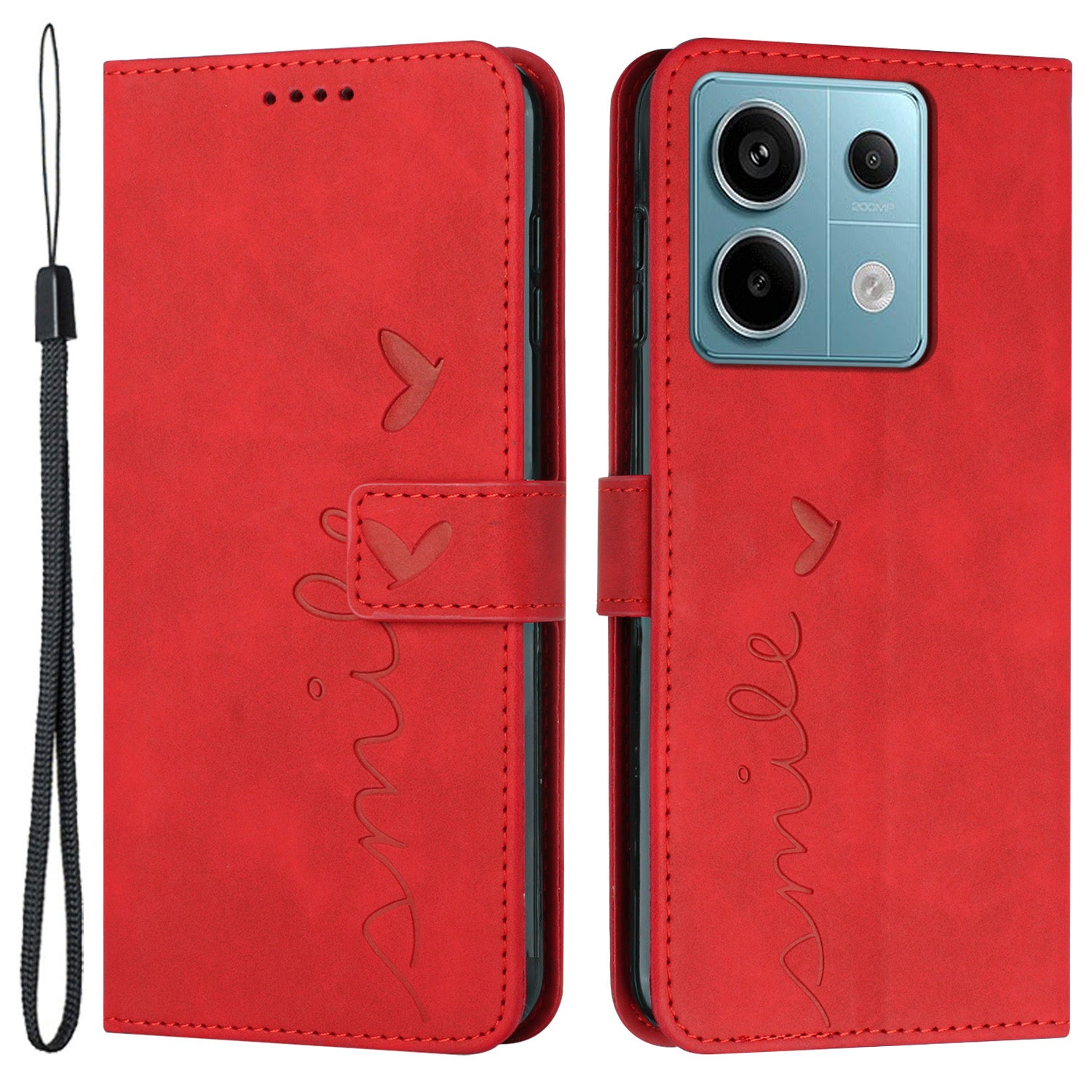 For Xiaomi Redmi Note 13 Pro 4G / Poco M6 Pro 4G Case Imprinted PU Leather Stand Phone Cover