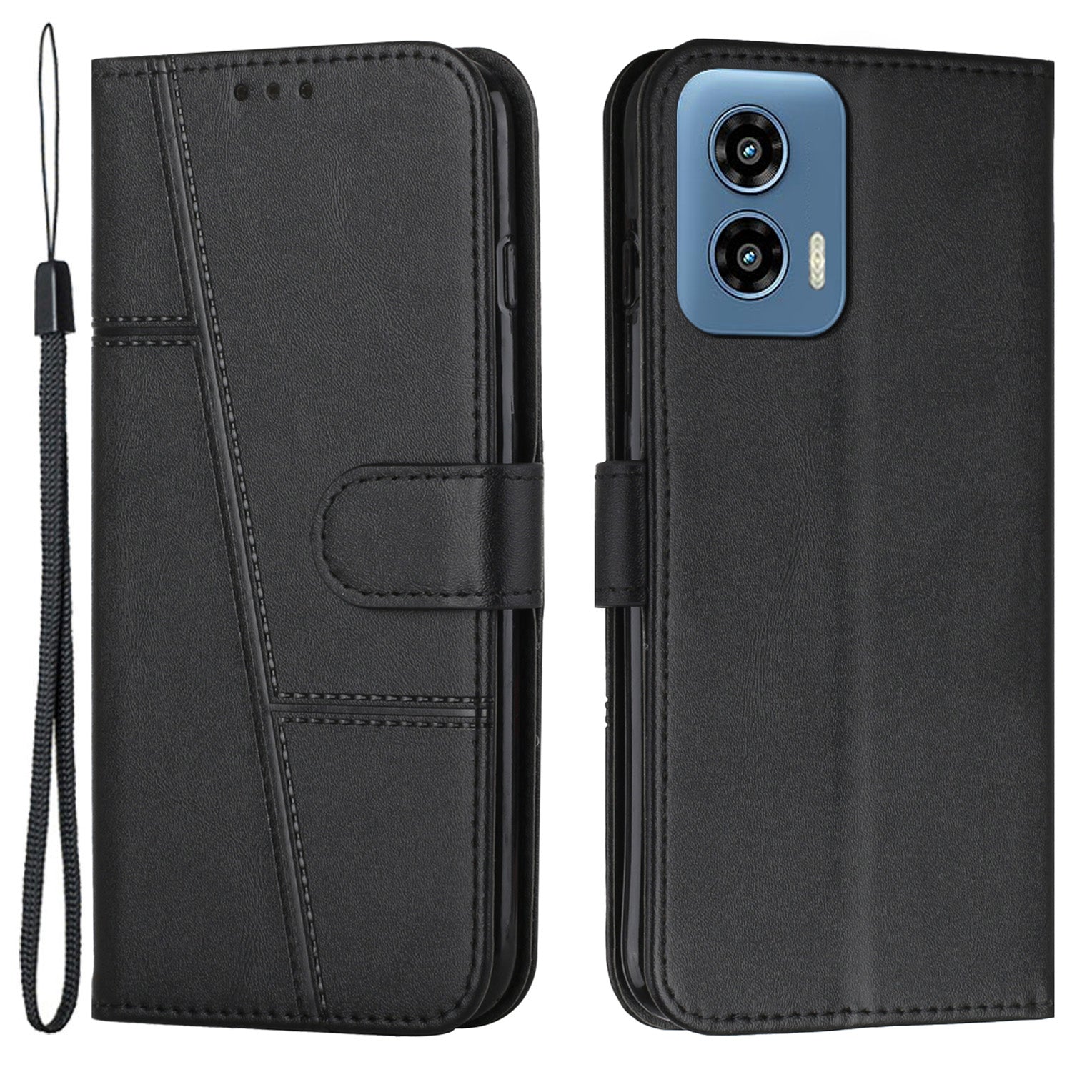 For Motorola Moto G34 5G Case Book Stand Design Leather Phone Cover