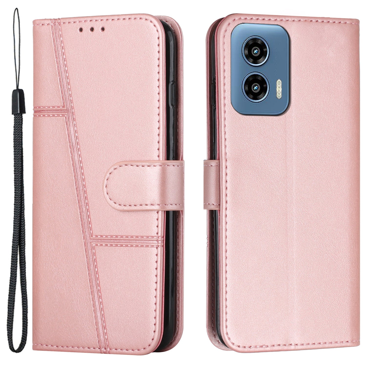 For Motorola Moto G34 5G Case Book Stand Design Leather Phone Cover