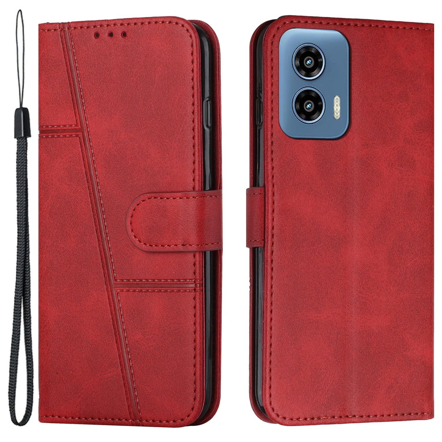 For Motorola Moto G34 5G Case Book Stand Design Leather Phone Cover