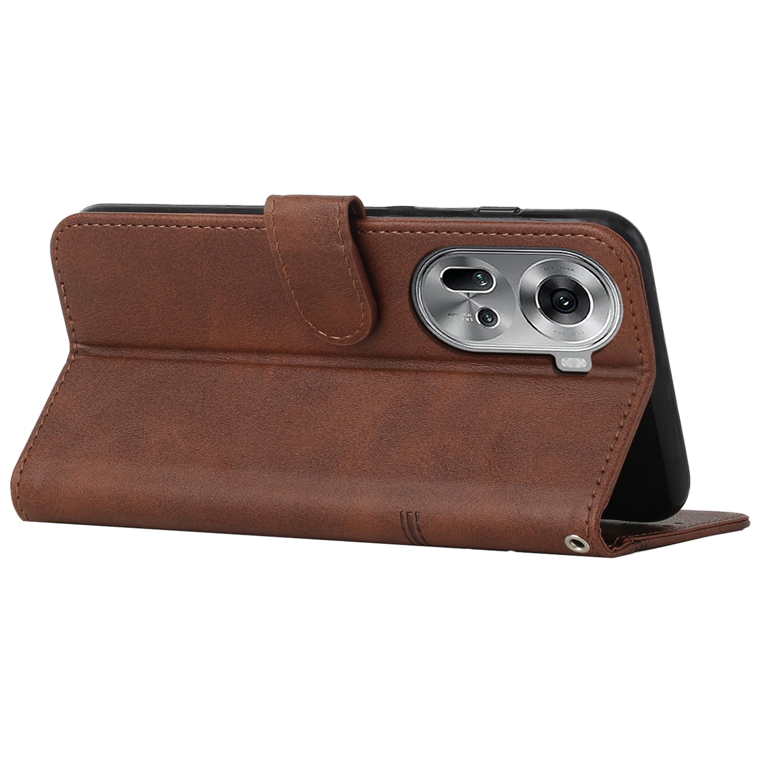For Oppo Reno11 5G (Global) Case PU Leather Magnetic Buckle Wallet Phone Cover