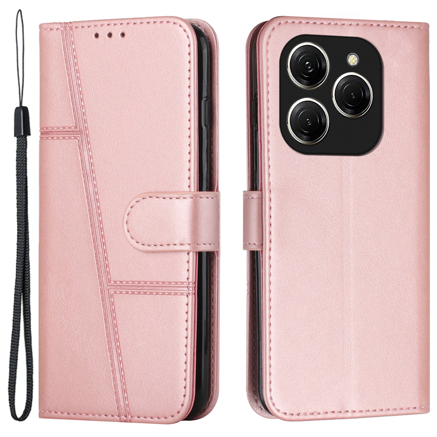 For Transsion Tecno Spark 20 Pro Leather Case Wallet Phone Cover Magnetic Clasp