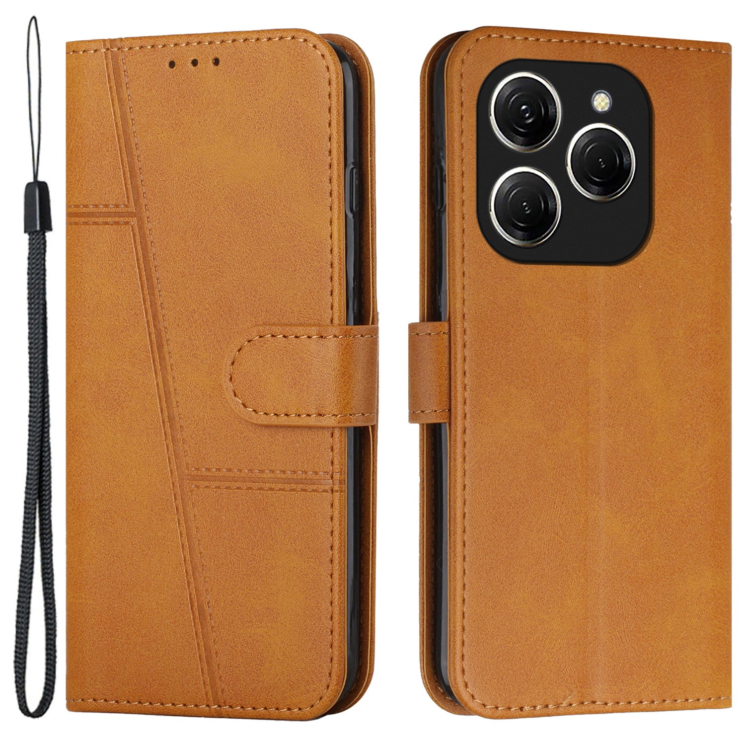 For Transsion Tecno Spark 20 Pro Leather Case Wallet Phone Cover Magnetic Clasp