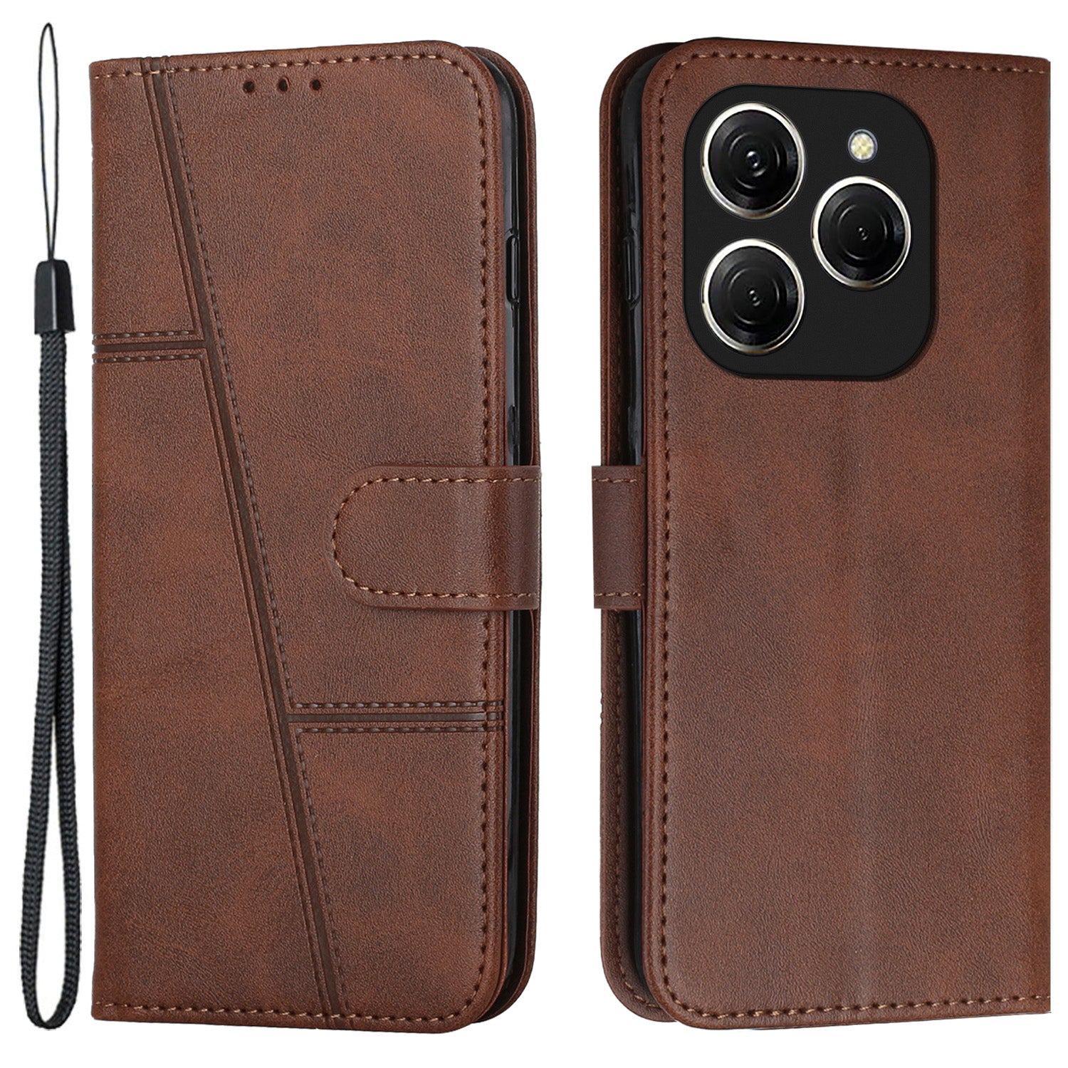 For Transsion Tecno Spark 20 Pro Leather Case Wallet Phone Cover Magnetic Clasp
