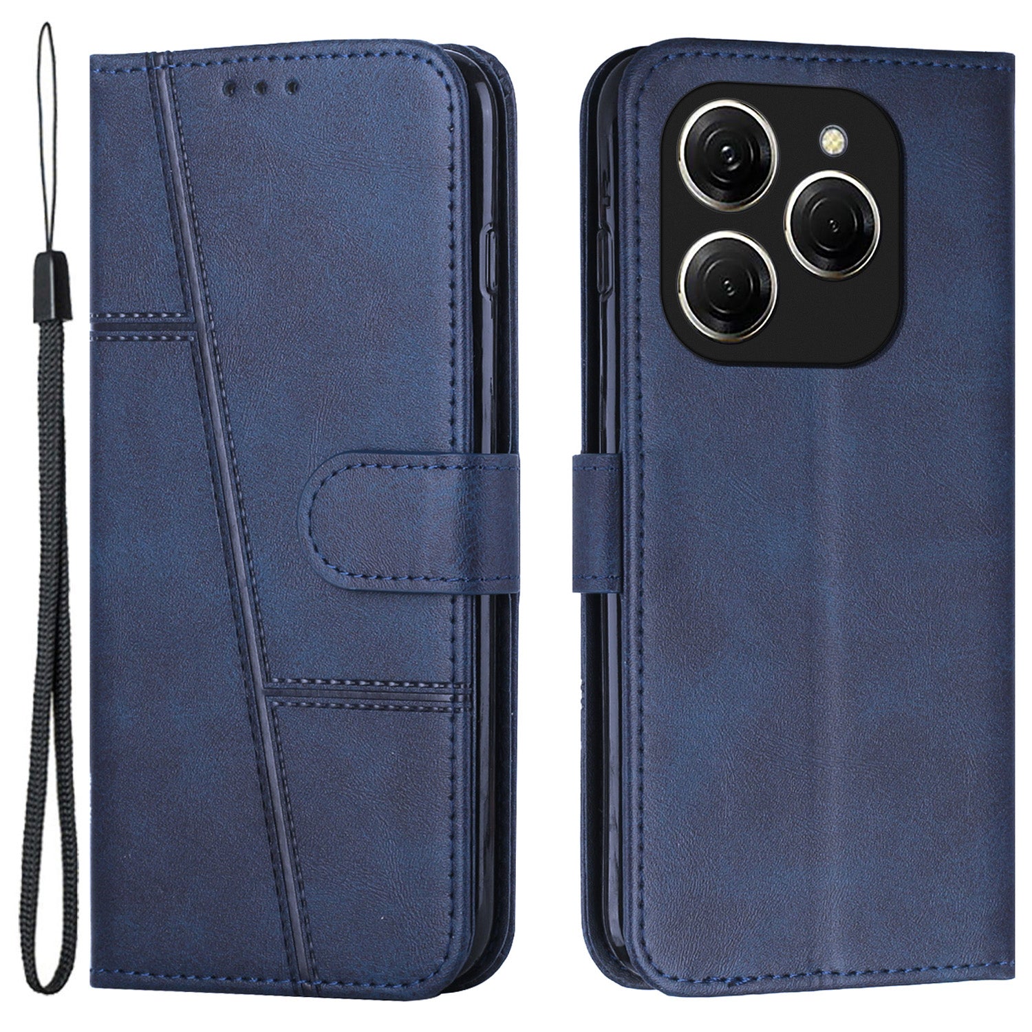 For Transsion Tecno Spark 20 Pro Leather Case Wallet Phone Cover Magnetic Clasp