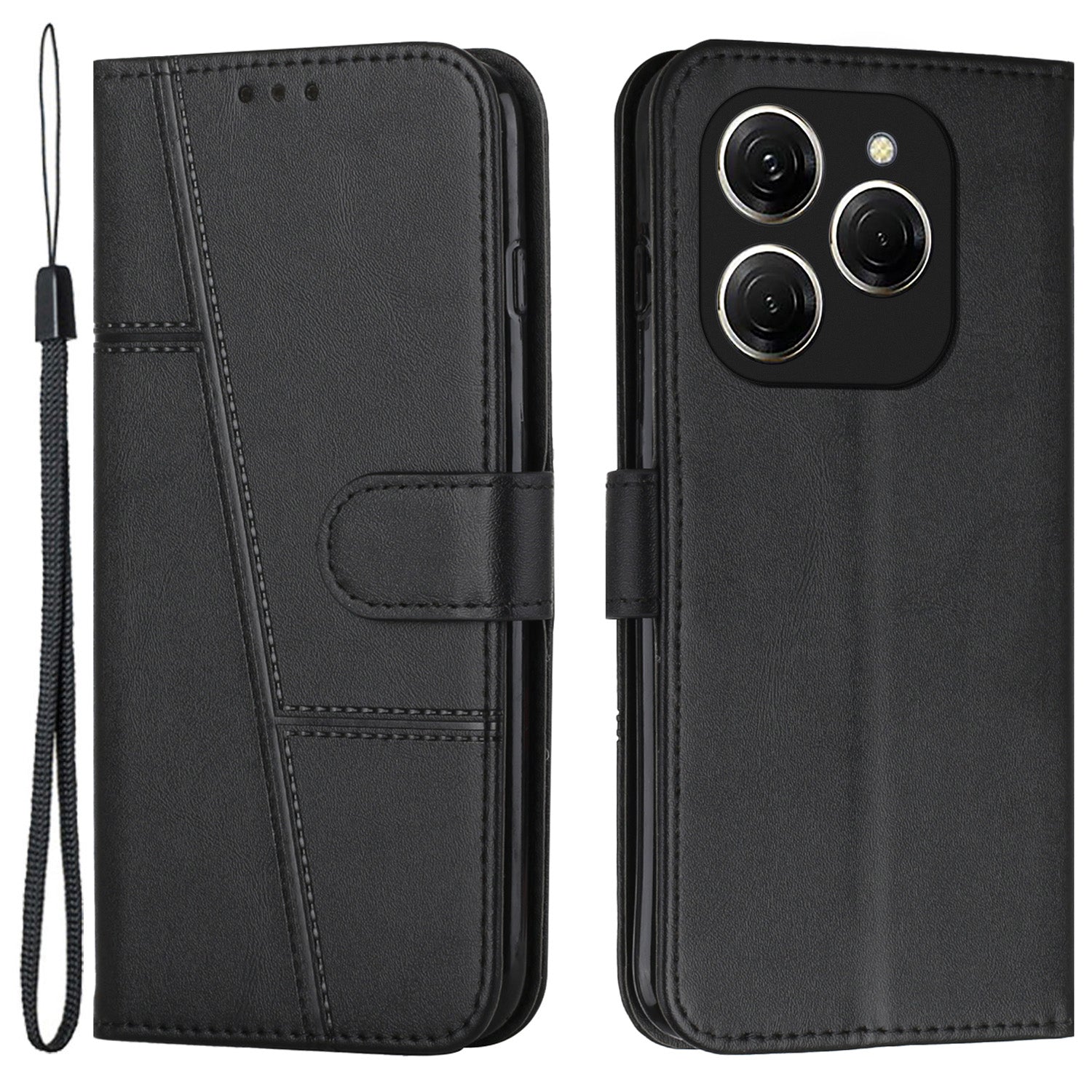 For Transsion Tecno Spark 20 Pro Leather Case Wallet Phone Cover Magnetic Clasp