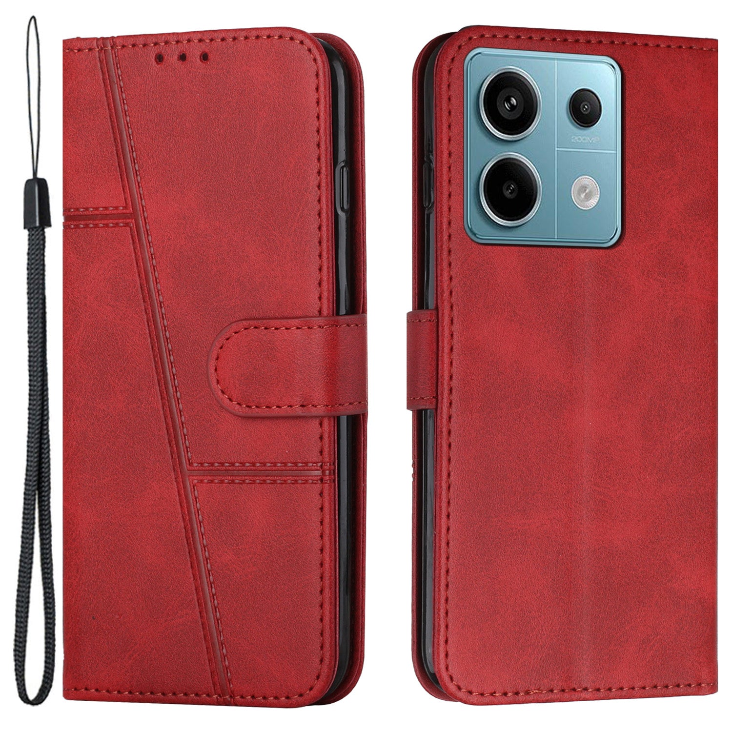 For Xiaomi Redmi Note 13 Pro 4G / Poco M6 Pro 4G Wallet Case PU Leather Flip Phone Cover