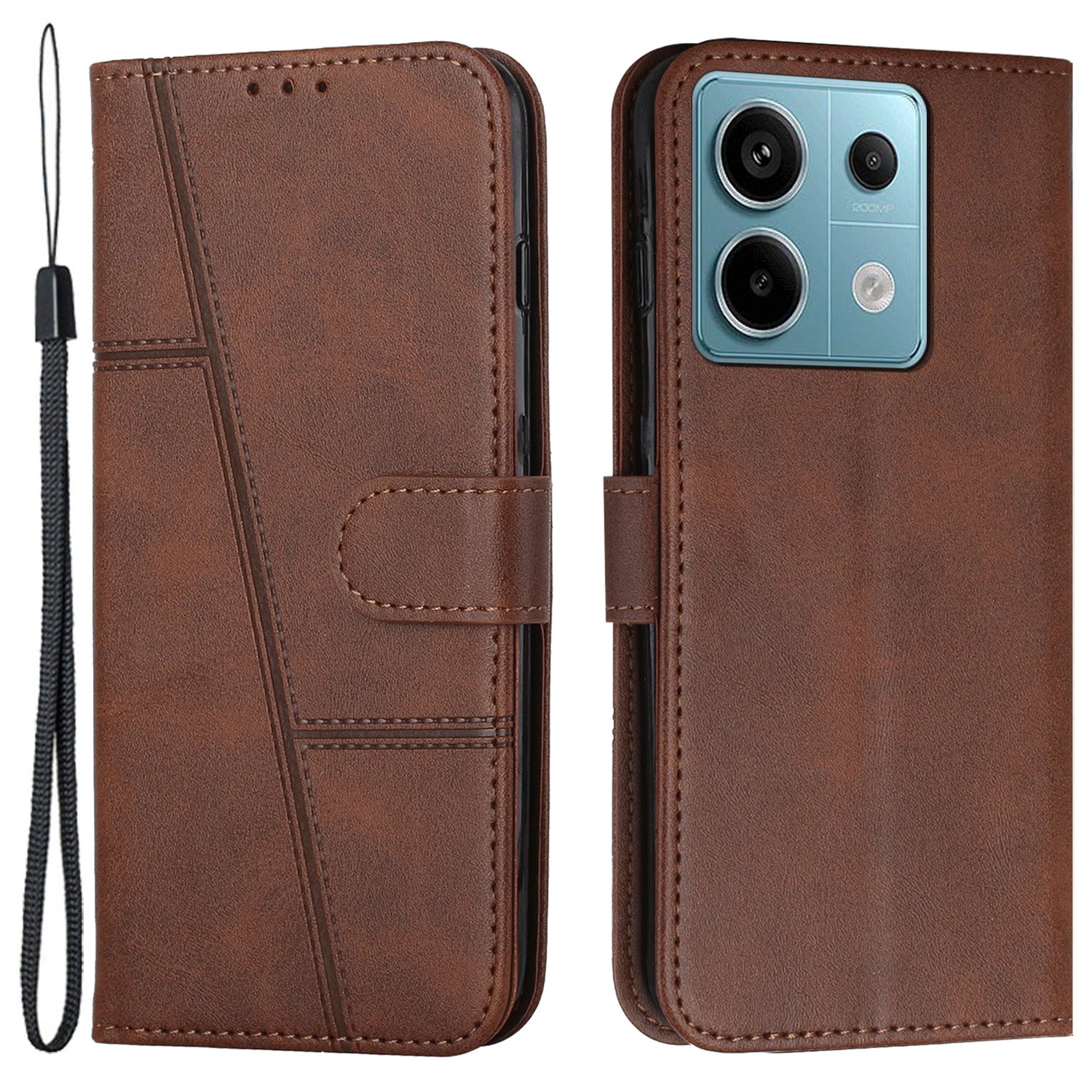 For Xiaomi Redmi Note 13 Pro 4G / Poco M6 Pro 4G Wallet Case PU Leather Flip Phone Cover