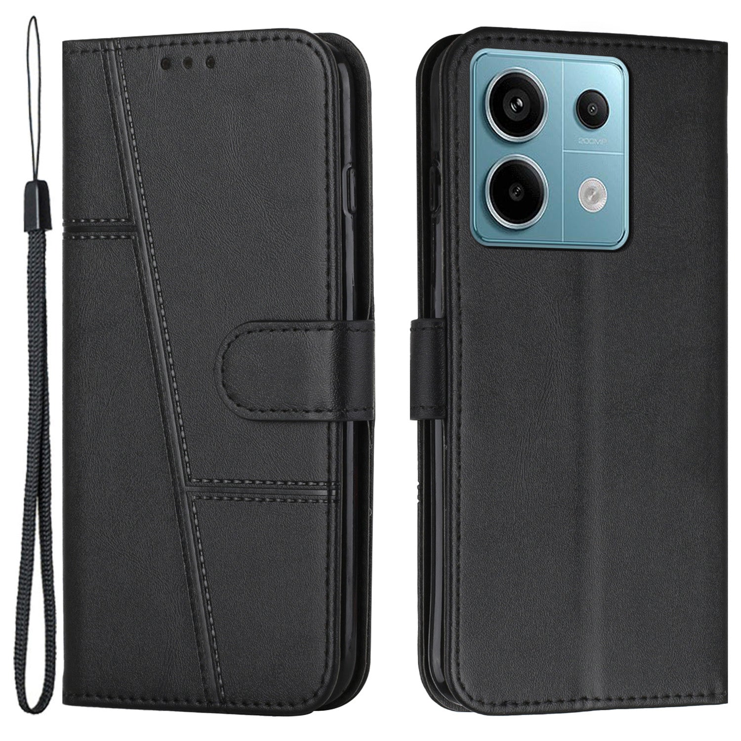 For Xiaomi Redmi Note 13 Pro 4G / Poco M6 Pro 4G Wallet Case PU Leather Flip Phone Cover