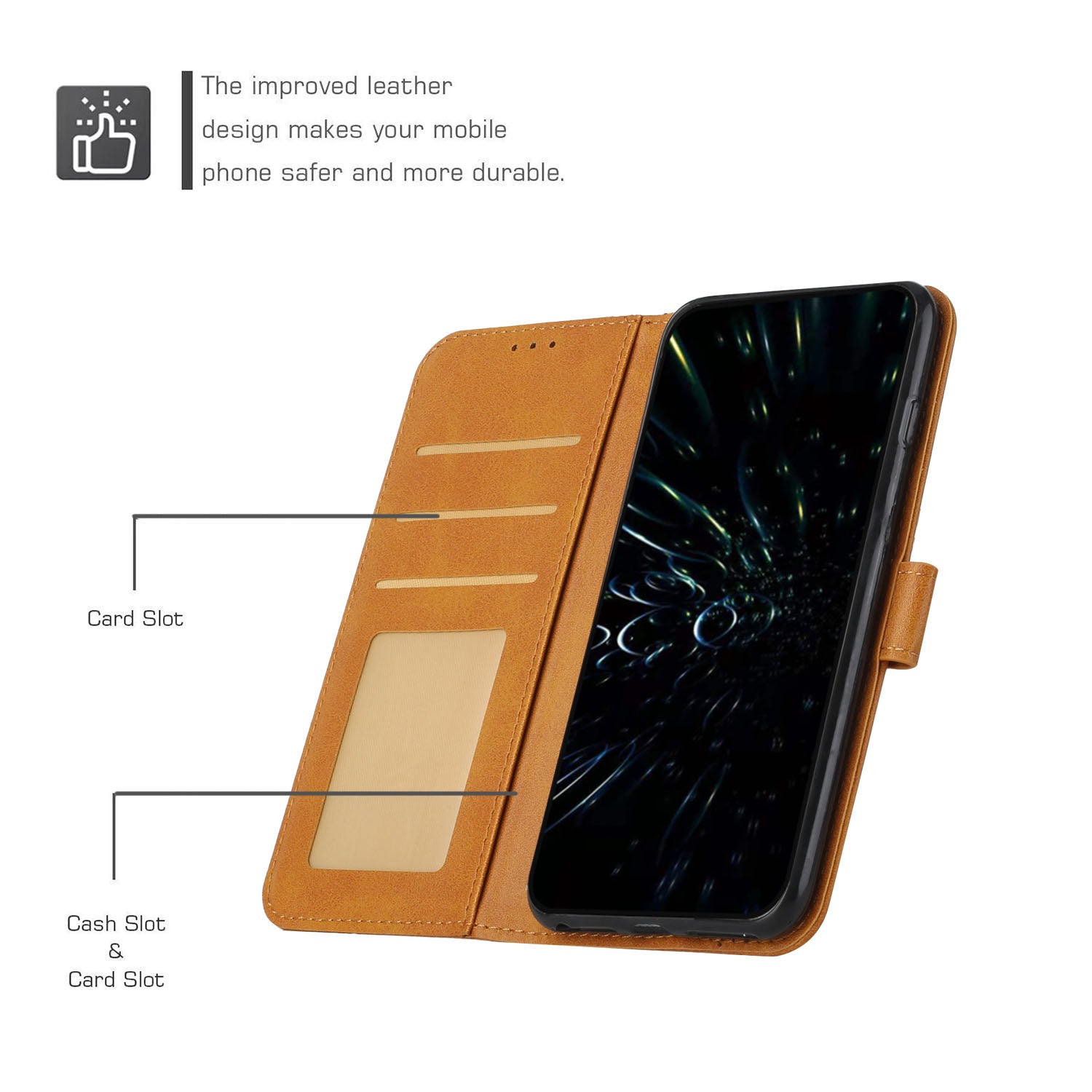 For Realme C67 4G Case Stitiching PU Leather Wallet Shockproof Phone Cover