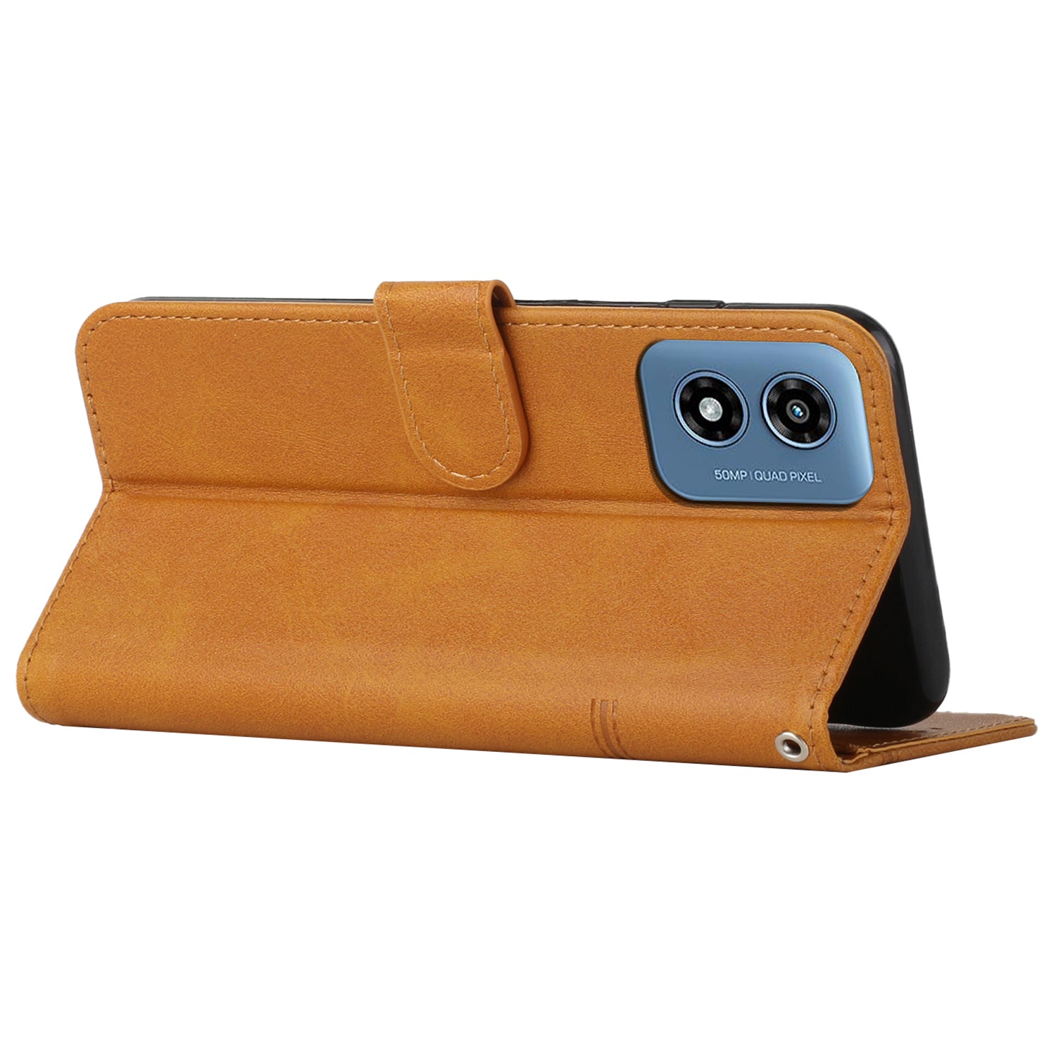 For Motorola Moto G04 4G / G24 4G Case Wallet Calf Texture PU Leather Stand Phone Cover