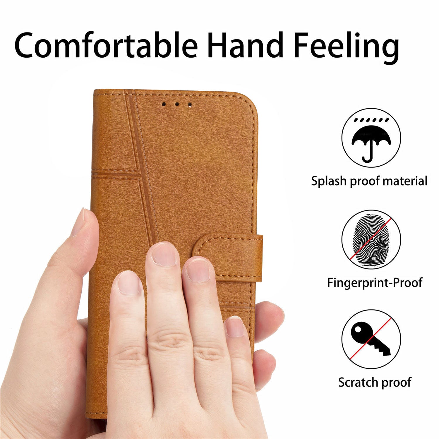 For Motorola Moto G04 4G / G24 4G Case Wallet Calf Texture PU Leather Stand Phone Cover