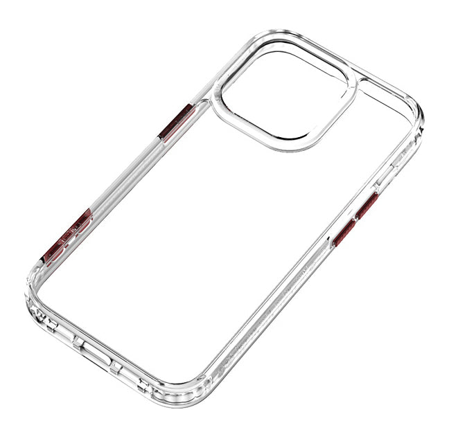Q.COO Crystal Series for iPhone 15 Pro Case Clear PC+TPU Phone Protector Cover