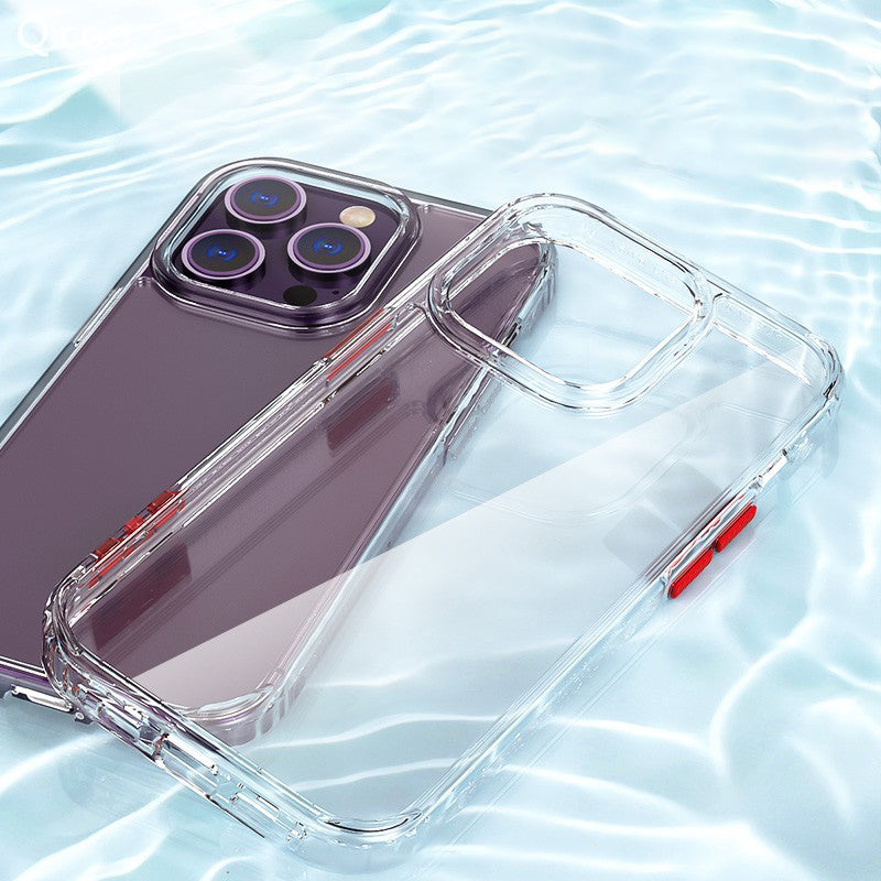 Q.COO Crystal Series for iPhone 13 Pro Case Clear Design PC+TPU Drop Protection Phone Cover