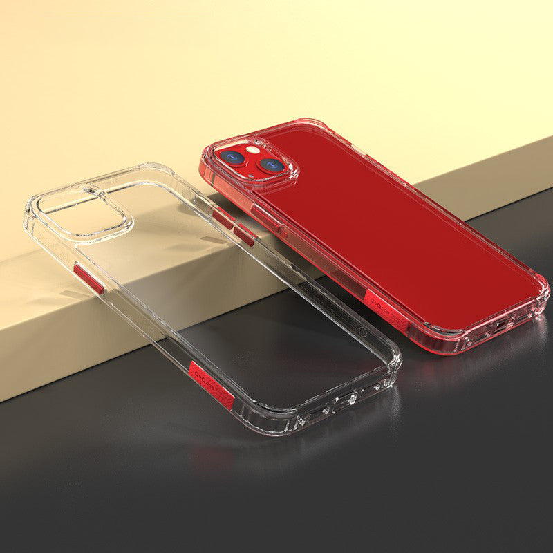 Q.COO TPU+PC Phone Case for iPhone 13 6.1 inch Clear Phone Protector- Transparent