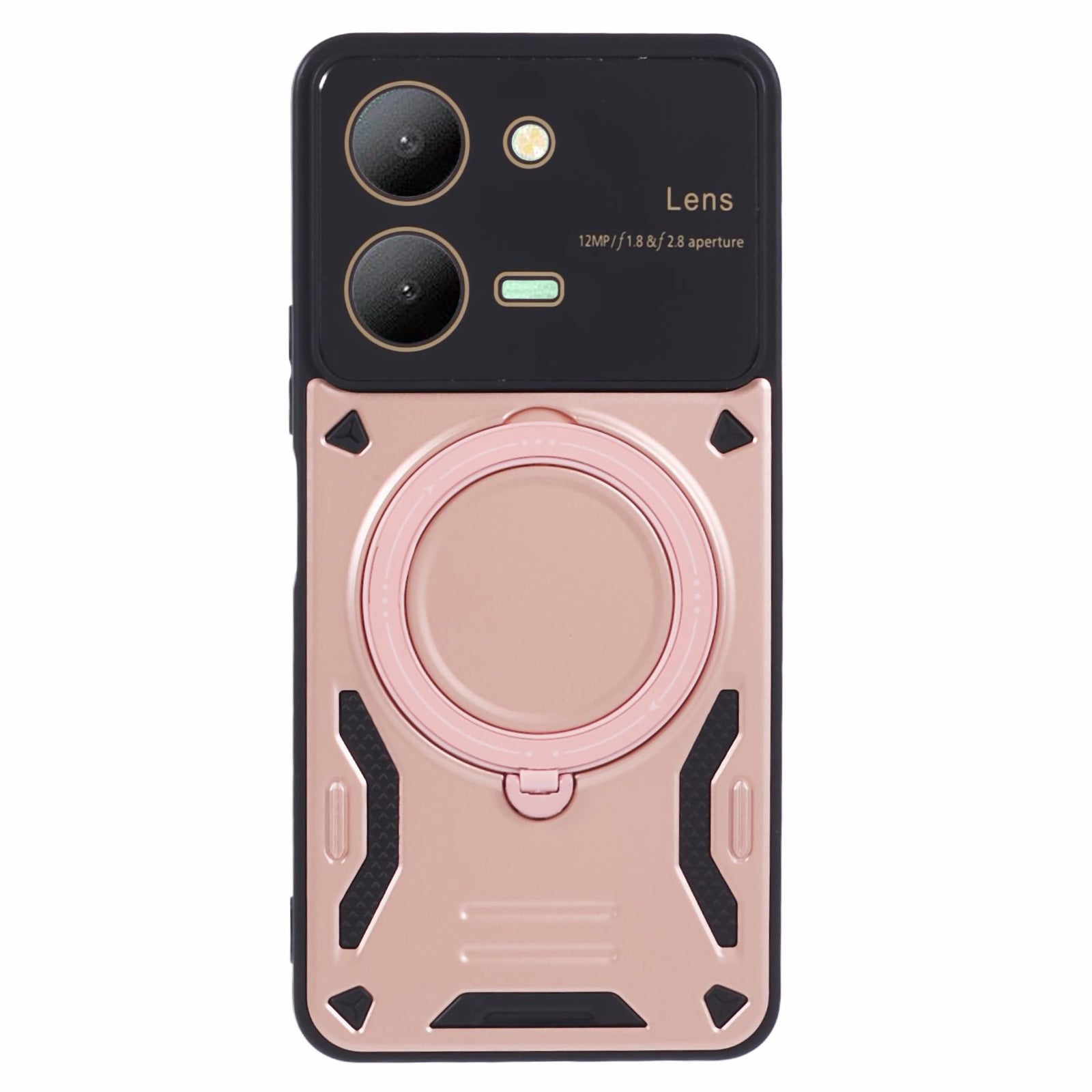 For vivo Y36 5G (Global) / Y36 4G (Global) Phone Case PC+TPU Cover with Rotating Magnetic Ring Kickstand