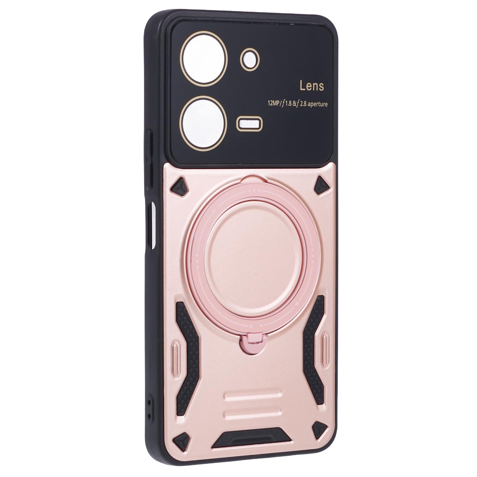 For vivo Y36 5G (Global) / Y36 4G (Global) Phone Case PC+TPU Cover with Rotating Magnetic Ring Kickstand