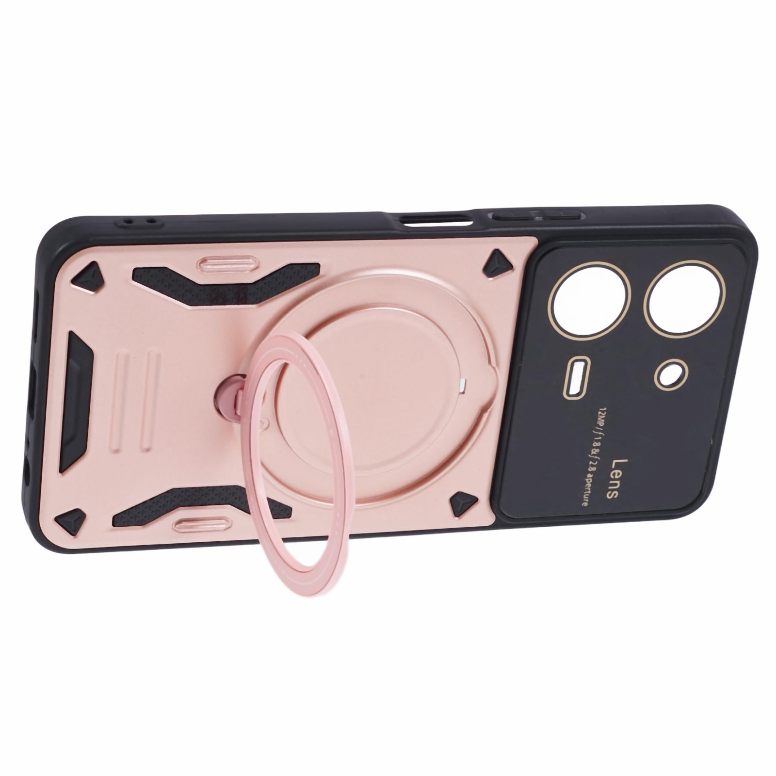For vivo Y36 5G (Global) / Y36 4G (Global) Phone Case PC+TPU Cover with Rotating Magnetic Ring Kickstand